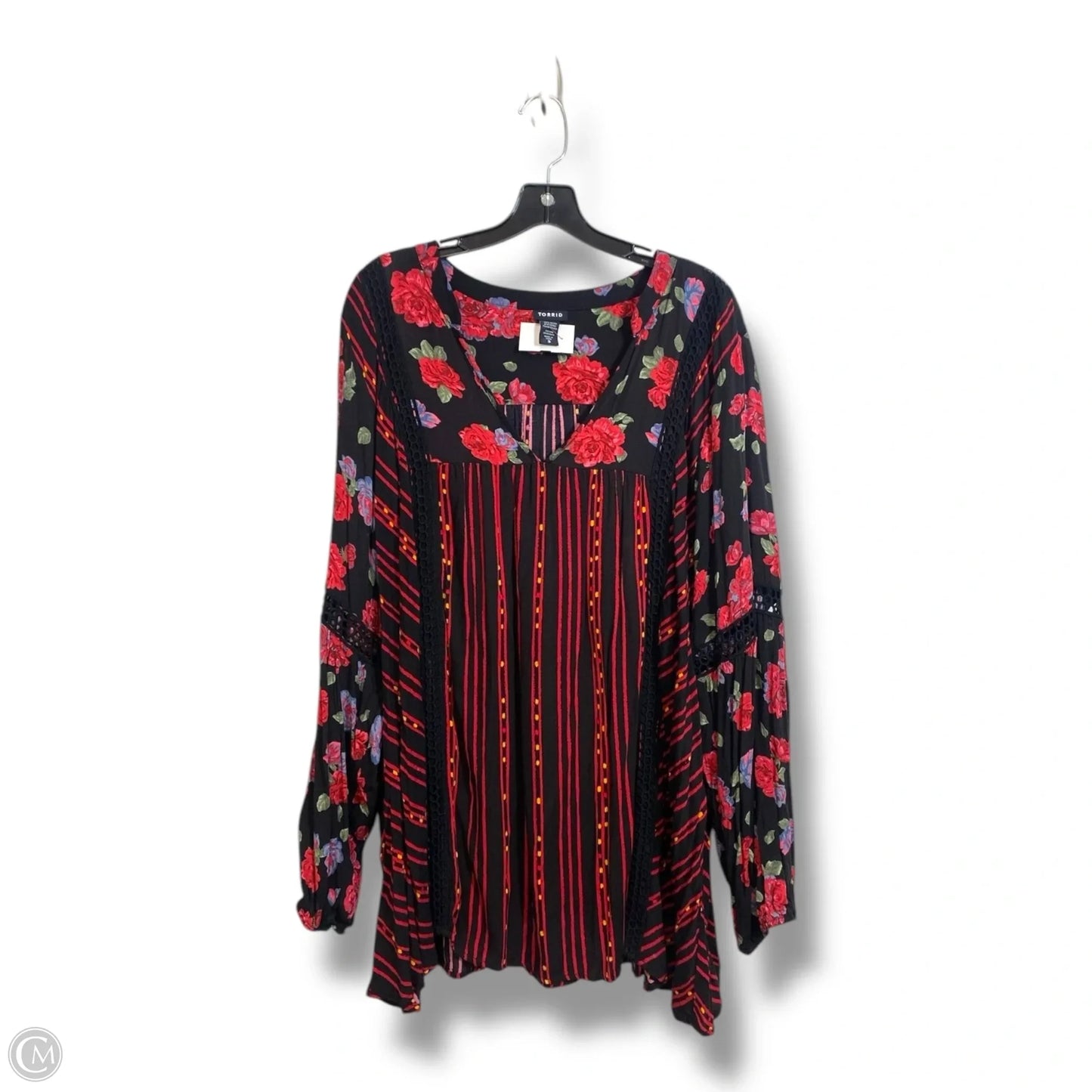 Top Long Sleeve By Clothes Mentor In Floral Print, Size: 3x
