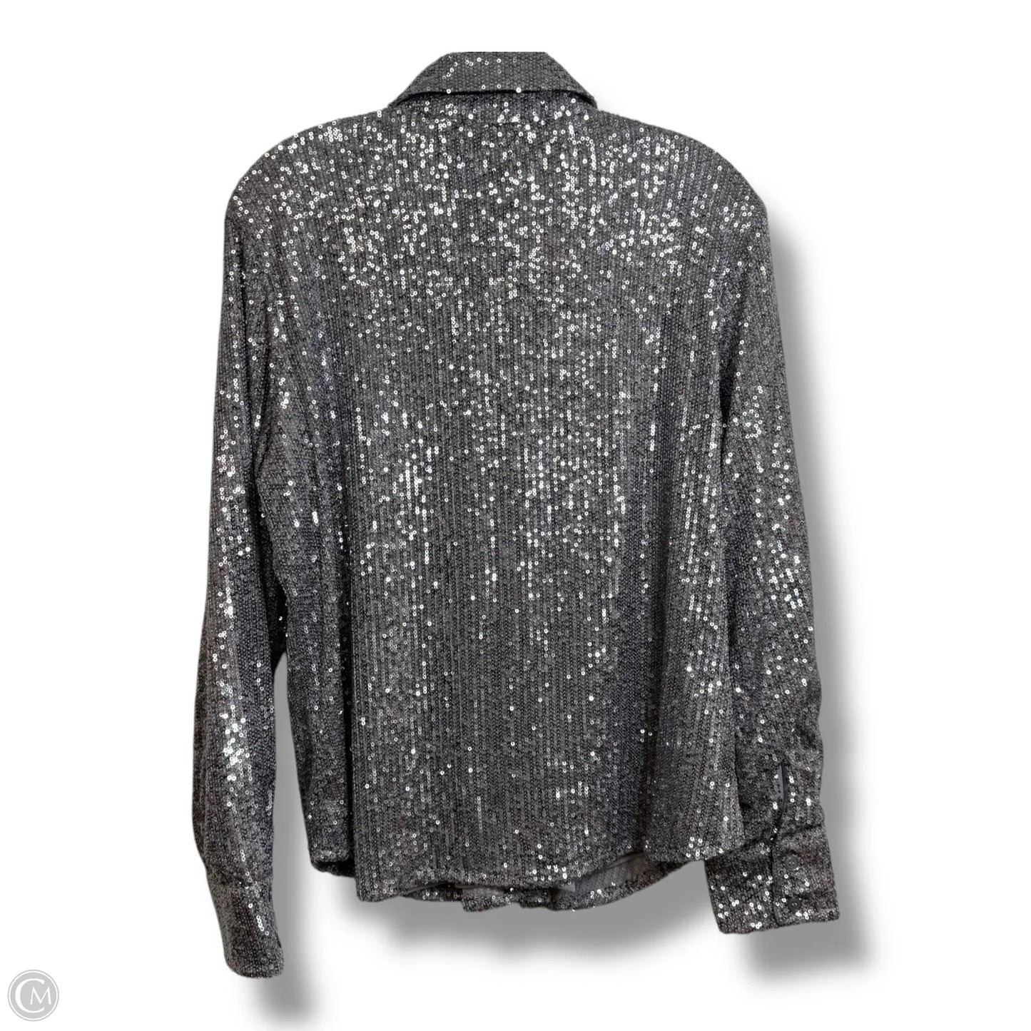 Blouse Long Sleeve By Sanctuary In Silver, Size: L