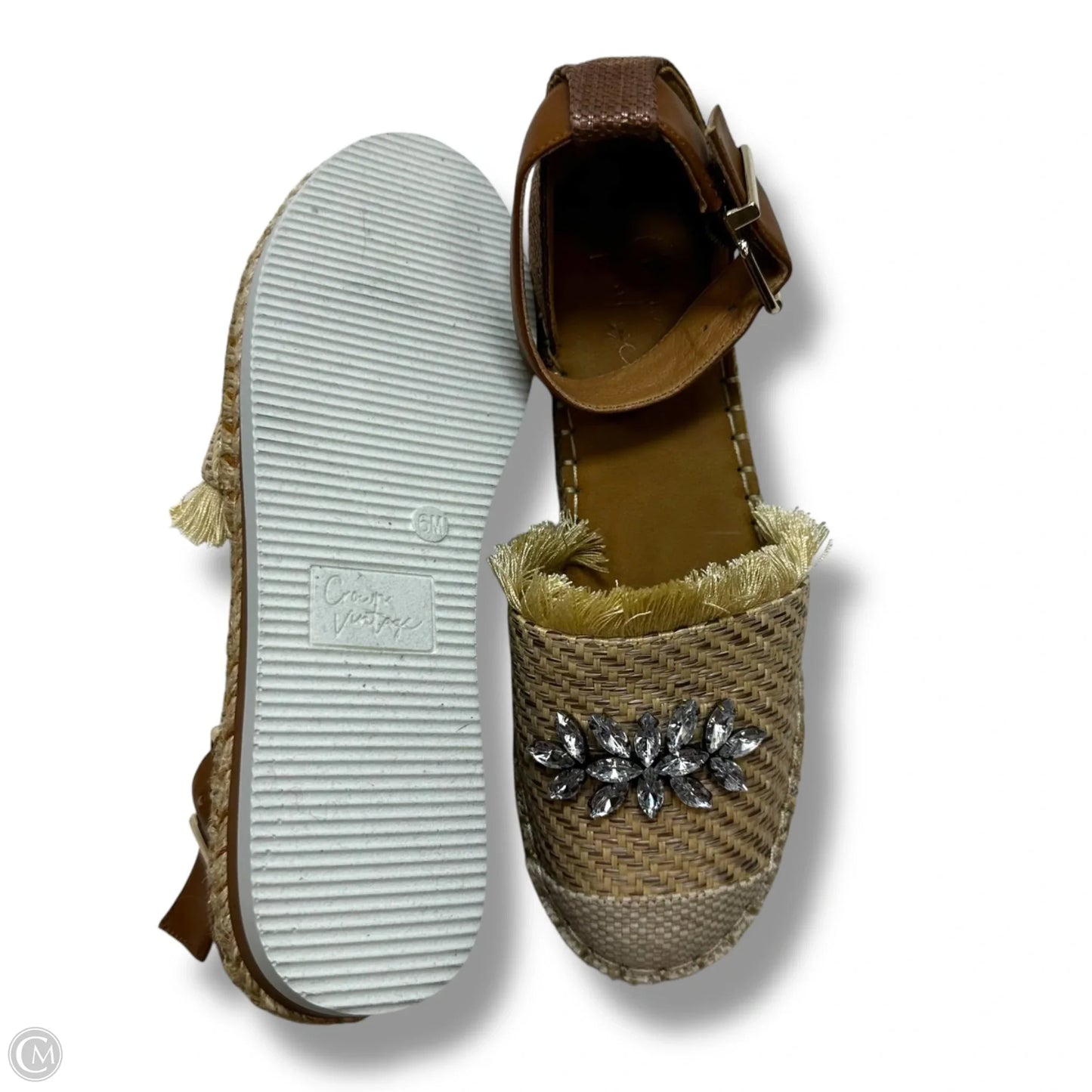 Sandals Flats By Crown Vintage In Tan, Size: 6