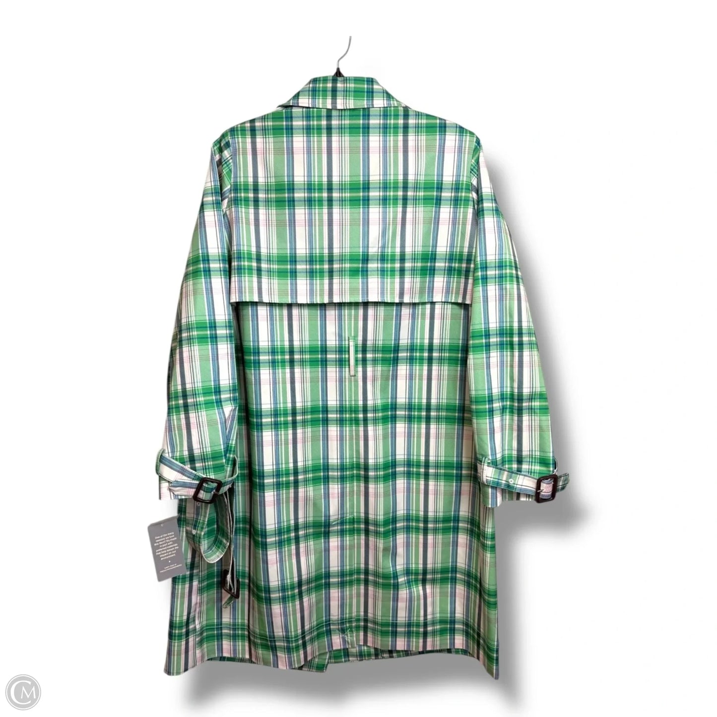 Coat Trench Coat By Clothes Mentor In Plaid Pattern, Size: 1x
