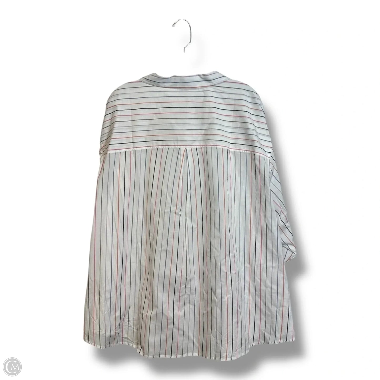 Blouse 3/4 Sleeve By Maurices In Striped Pattern, Size: 3x