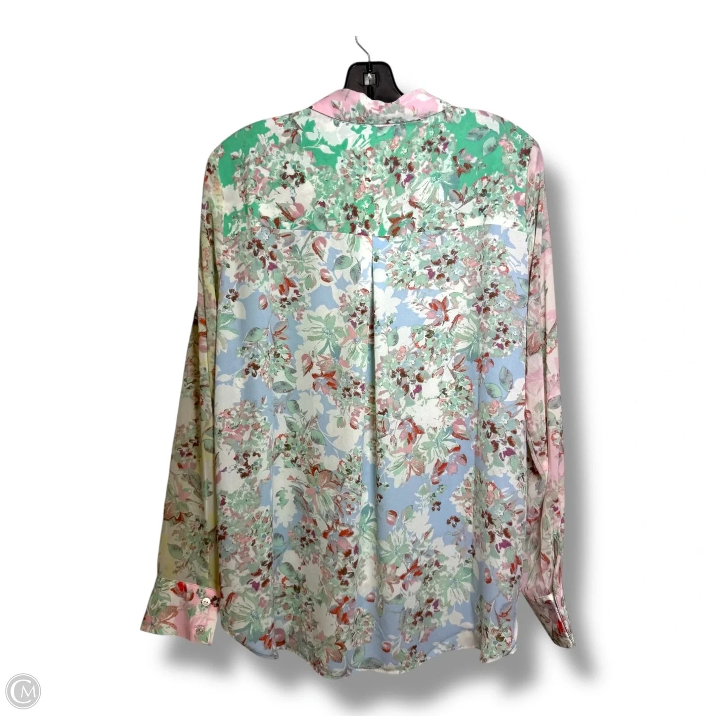 Blouse Long Sleeve By Rose And Olive In Multi-colored, Size: L