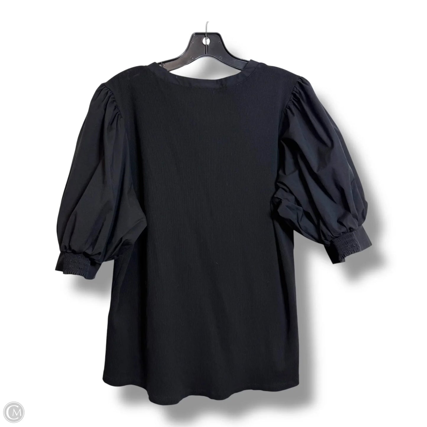 Top Short Sleeve Basic By Chicos In Black, Size: Xl