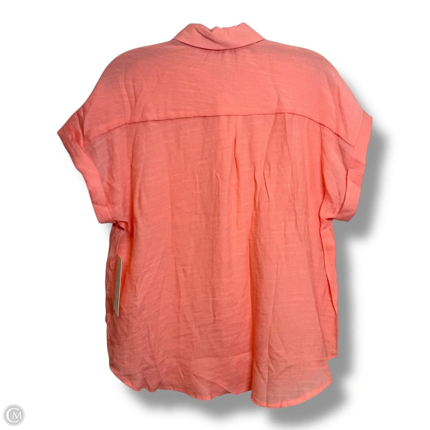Top Short Sleeve By Cme In Coral, Size: L