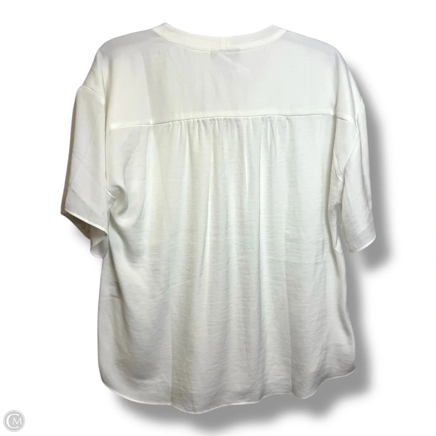 Top Short Sleeve By Alfani In White, Size: L