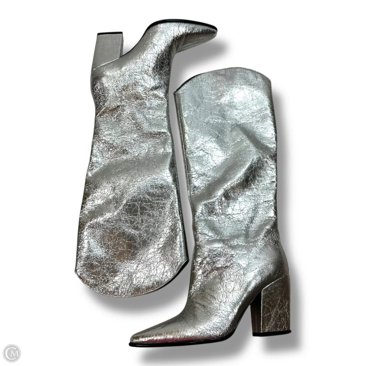 Boots Western By Steve Madden In Silver, Size: 9