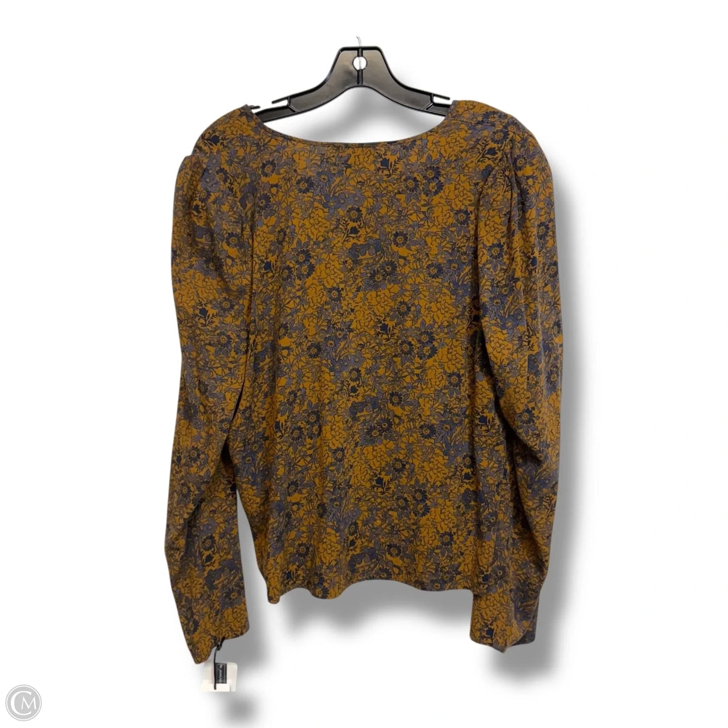Top Long Sleeve By Treasure And Bond In Brown, Size: Xs