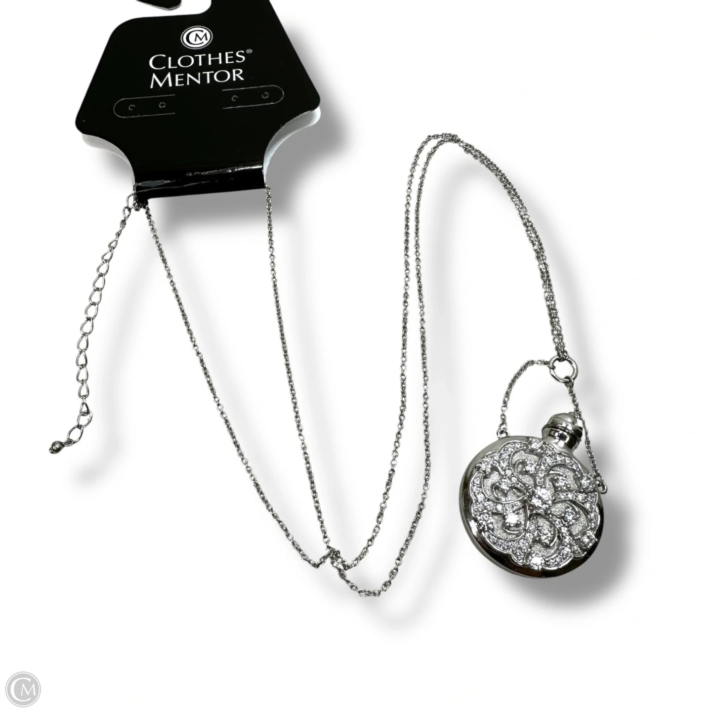 Sterling silver Perfume bottle pendant Necklace Chain By Clothes Mentor