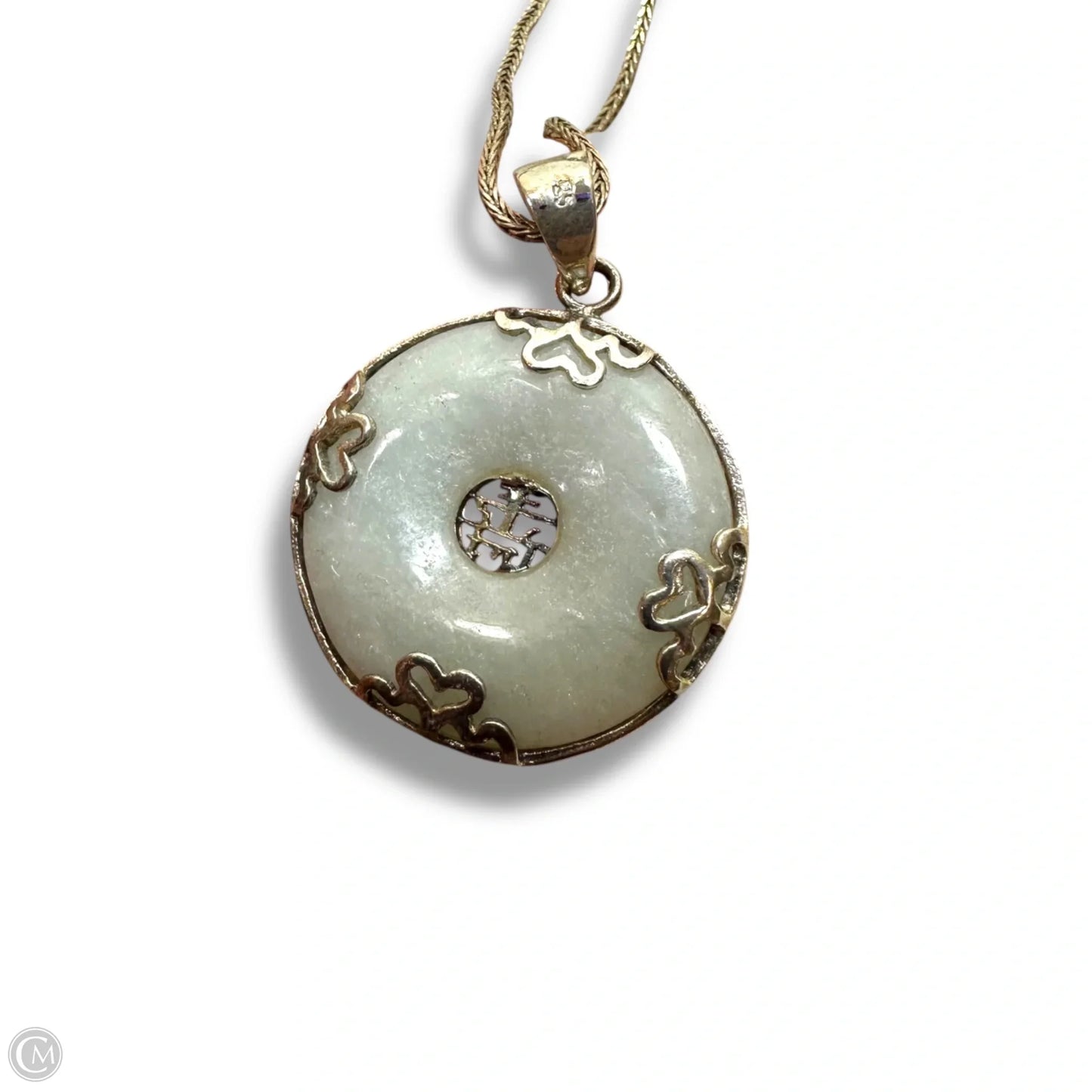 Sterling silver & jade Necklace Chain By Clothes Mentor