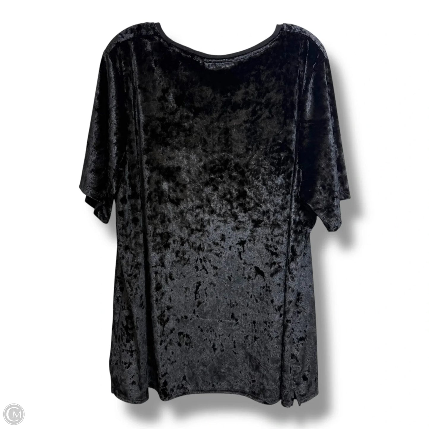 Top Short Sleeve By Evri In Black, Size: 2x