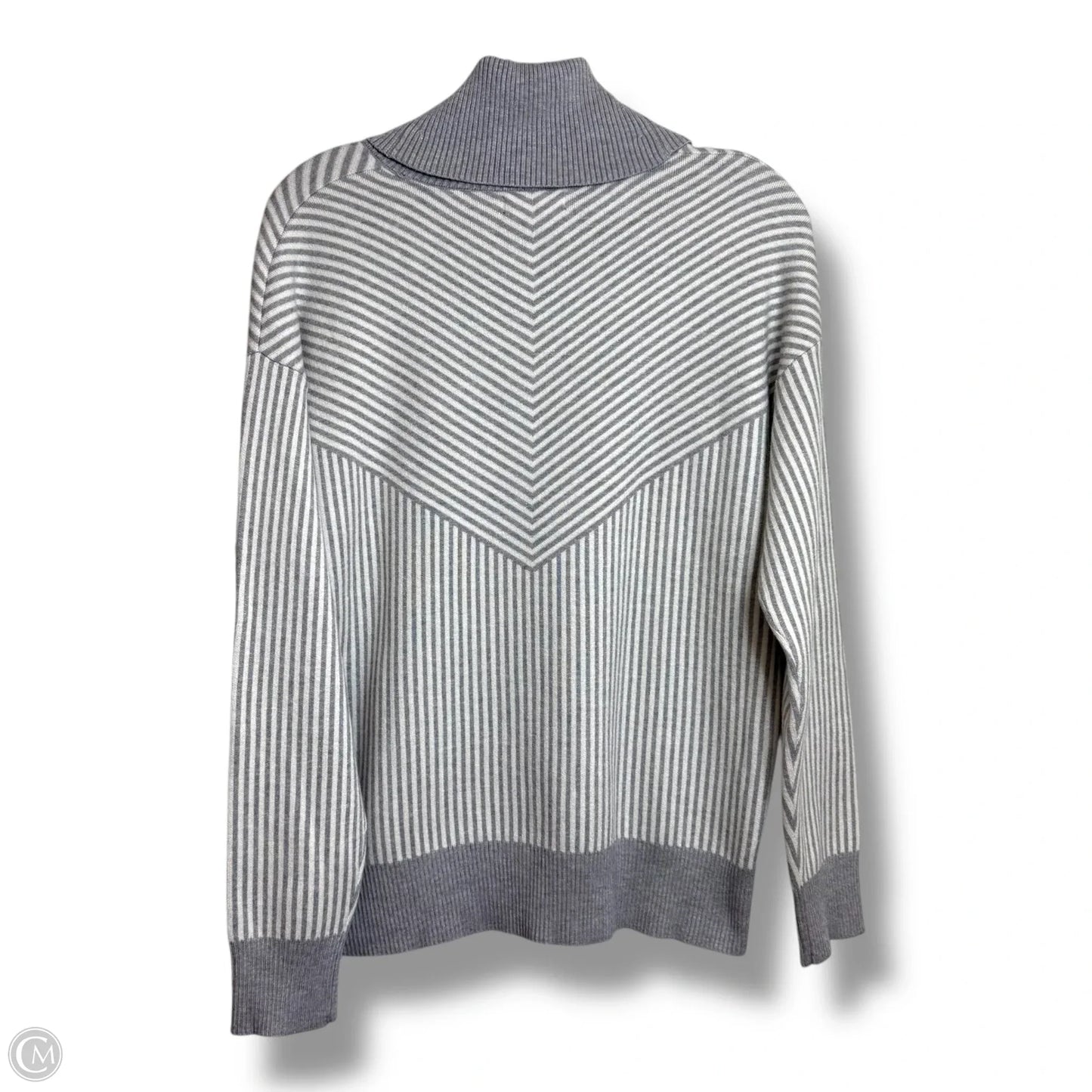 Sweater By Adrienne Vittadini In Striped Pattern, Size: M