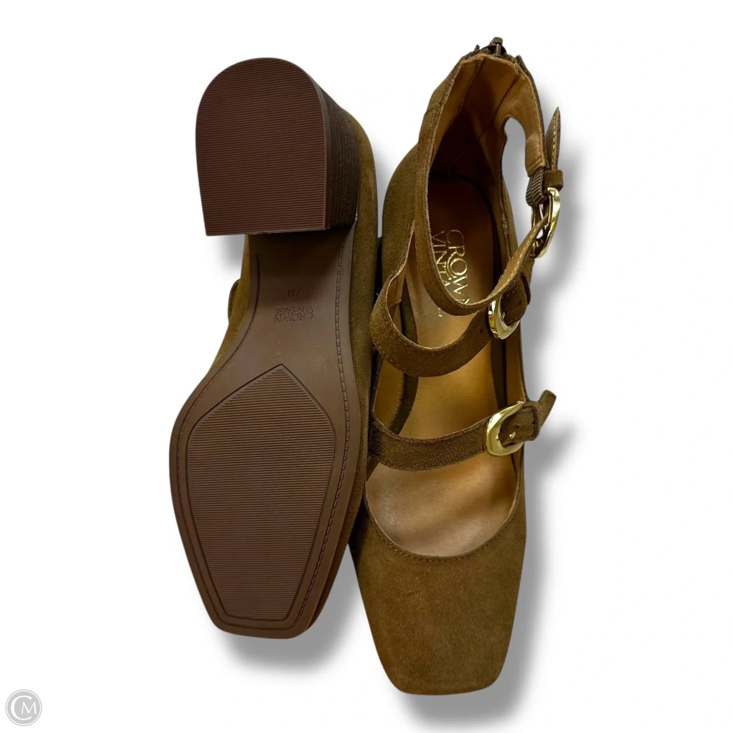 Shoes Heels Block By Crown Vintage In Tan, Size: 7