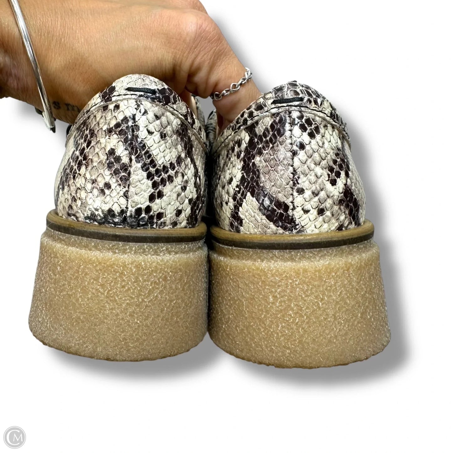 Shoes Heels Platform By Clarks In Snakeskin Print, Size: 7