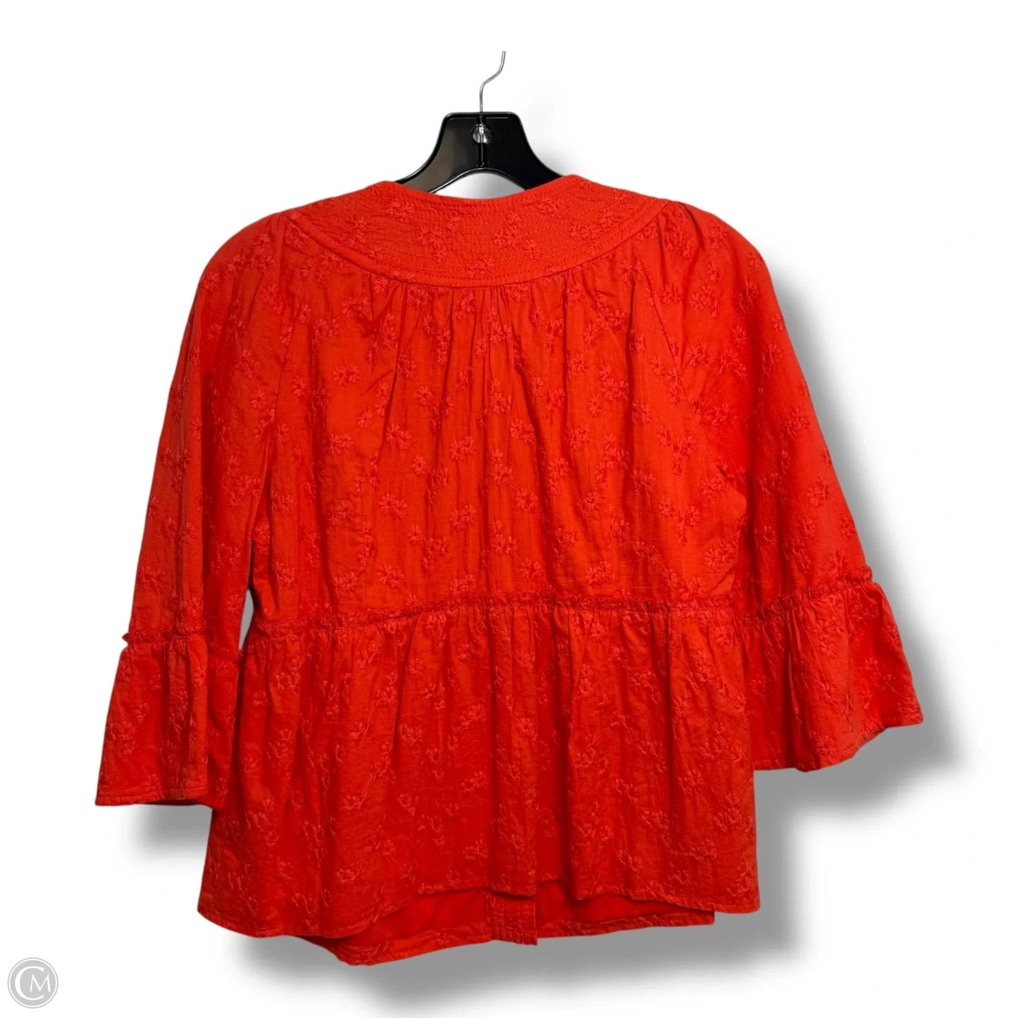 Top 3/4 Sleeve By Clothes Mentor In Orange, Size: M