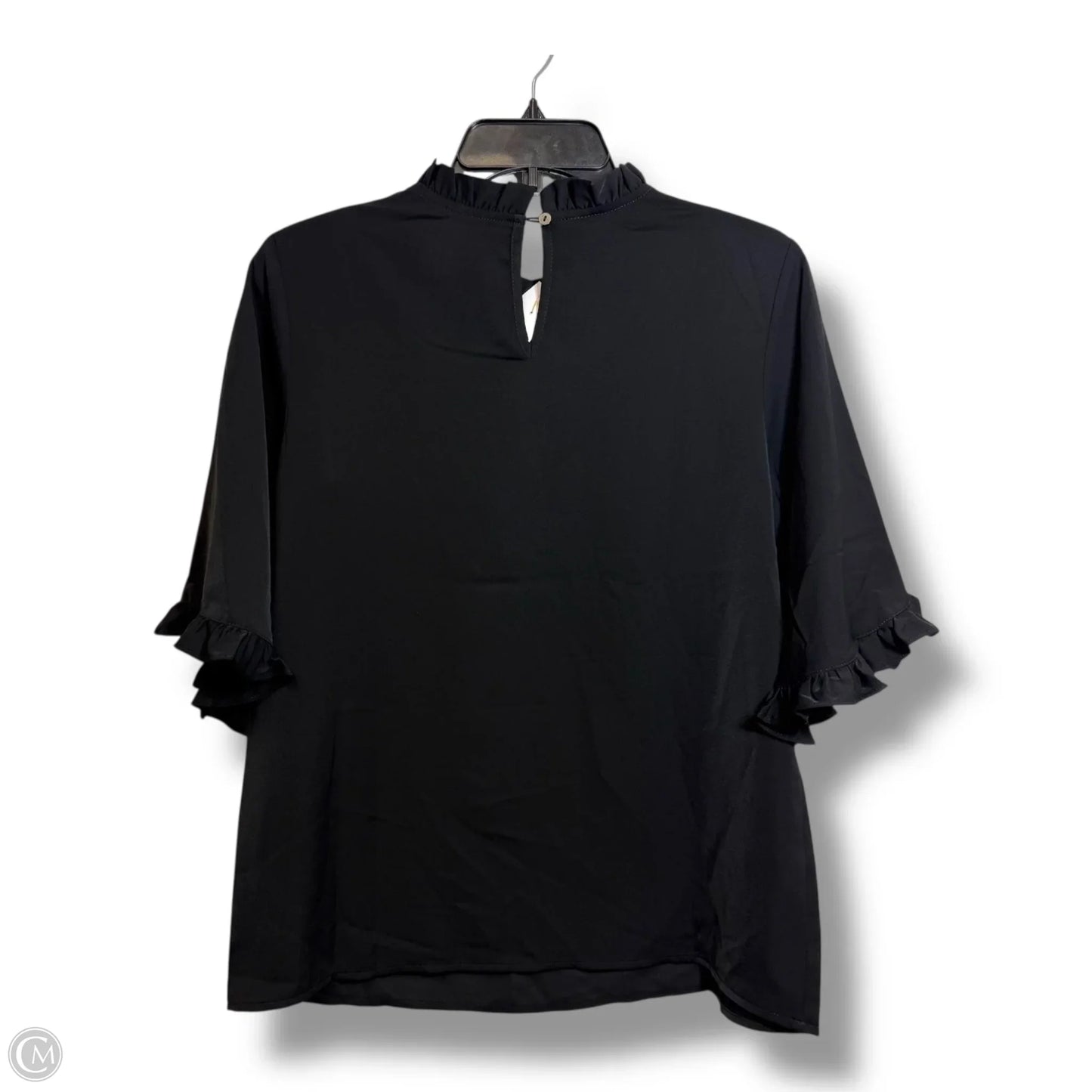 Top Short Sleeve By Cme In Black, Size: S