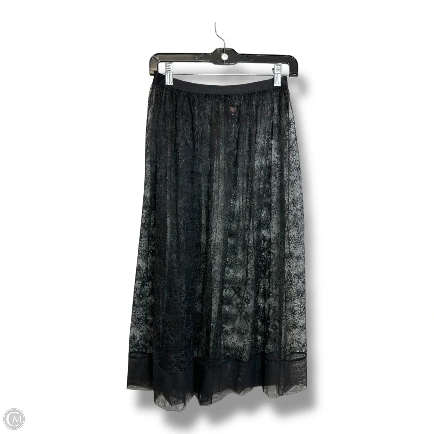 Sheer overlay Skirt Midi By Victorias Secret In Black, Size: M