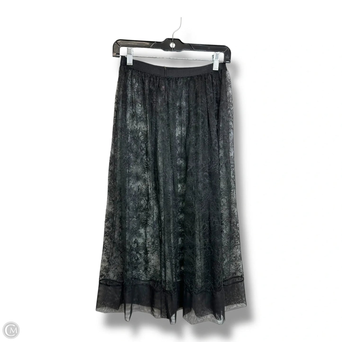 Sheer overlay Skirt Midi By Victorias Secret In Black, Size: M