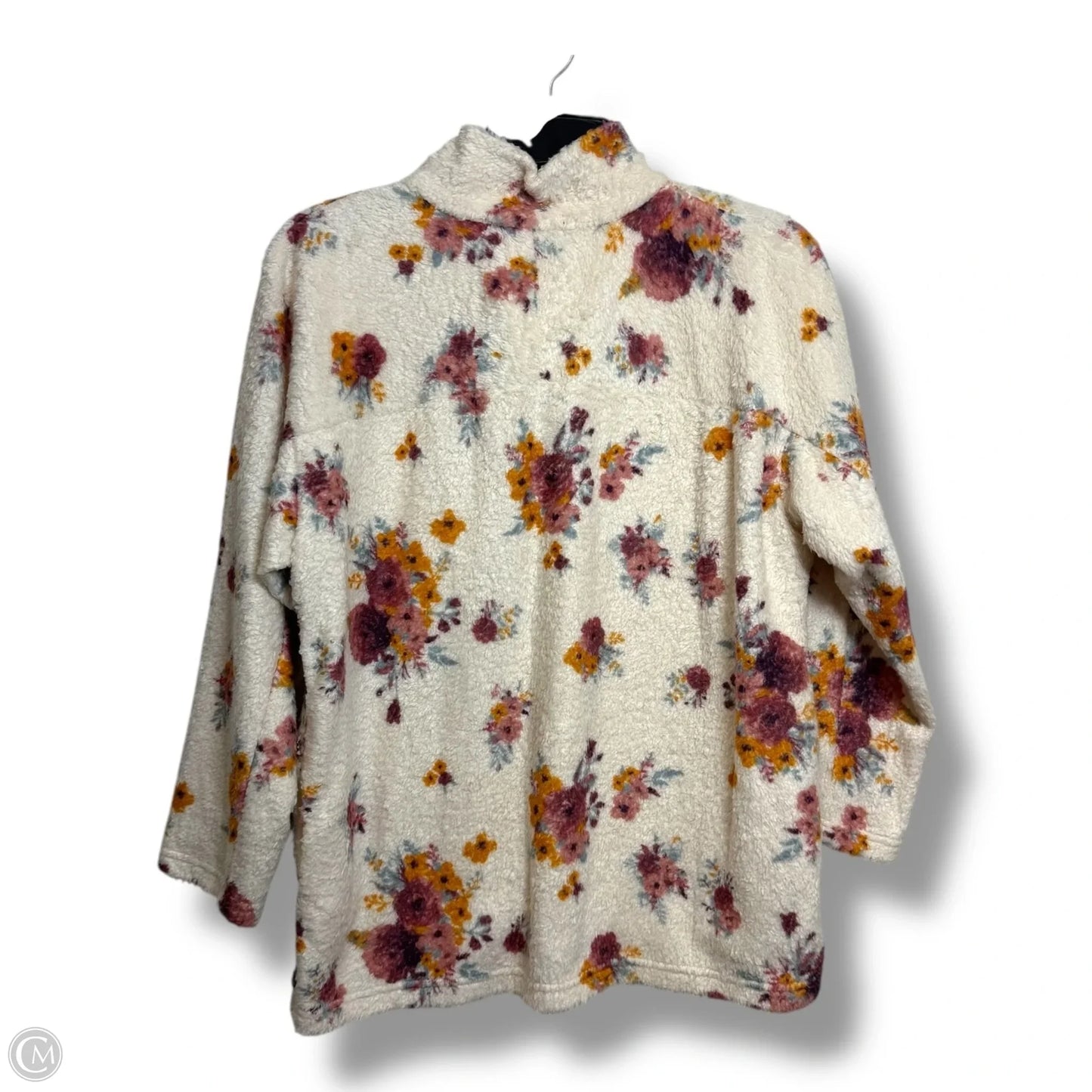 Jacket Faux Fur & Sherpa By Cme In Floral Print, Size: L