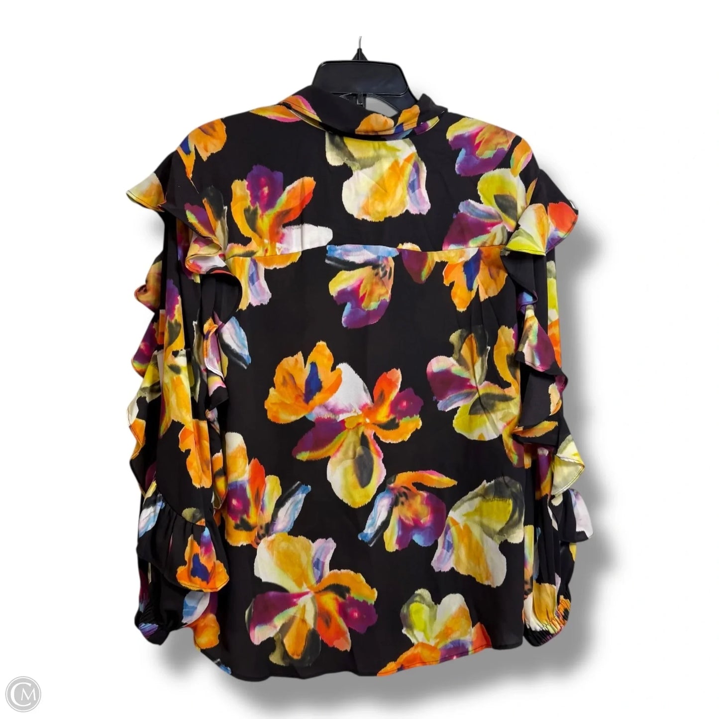 Top Long Sleeve By Chicos In Floral Print, Size: L