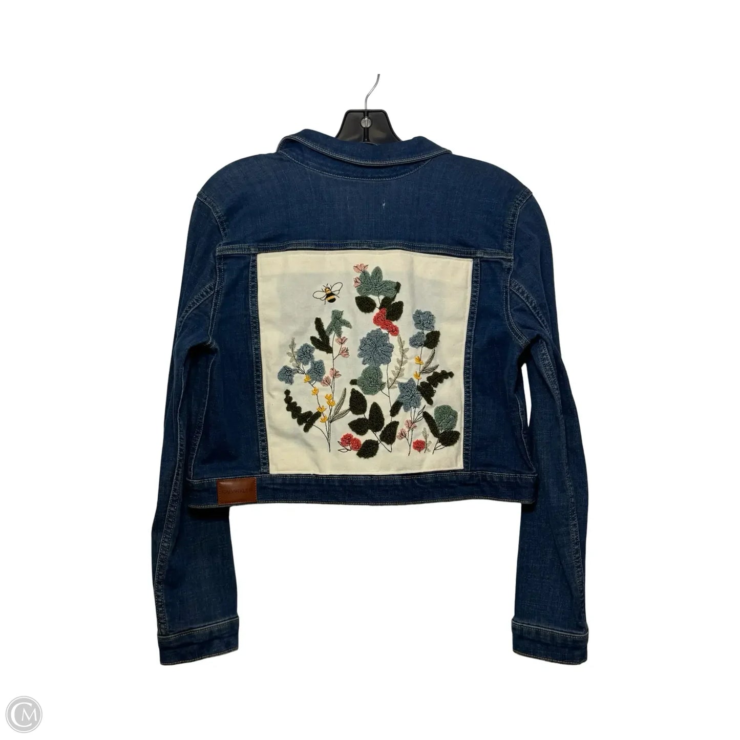 Jacket Denim By Calvin Klein In Blue Denim, Size: S