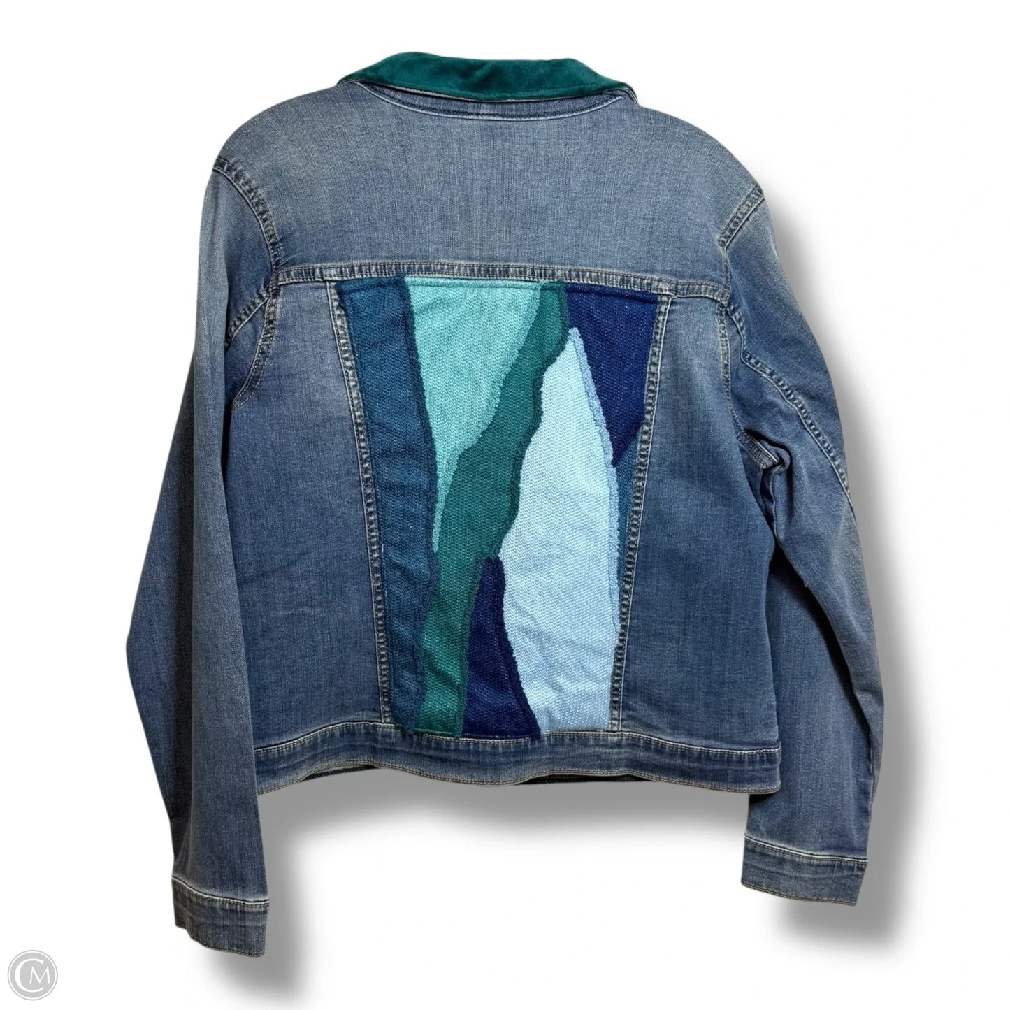 Jacket Denim By Seven 7 In Blue Denim, Size: M