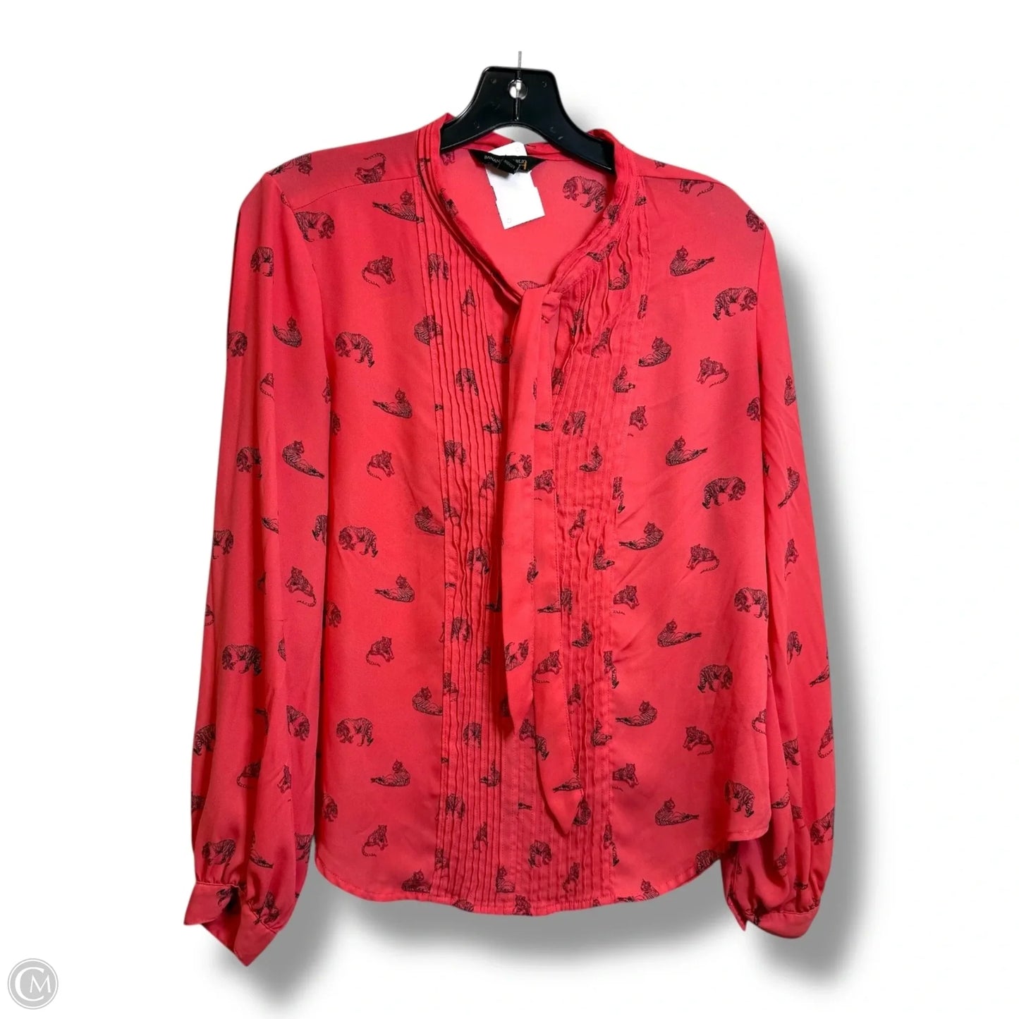 Top Long Sleeve By Banana Republic In Coral, Size: S