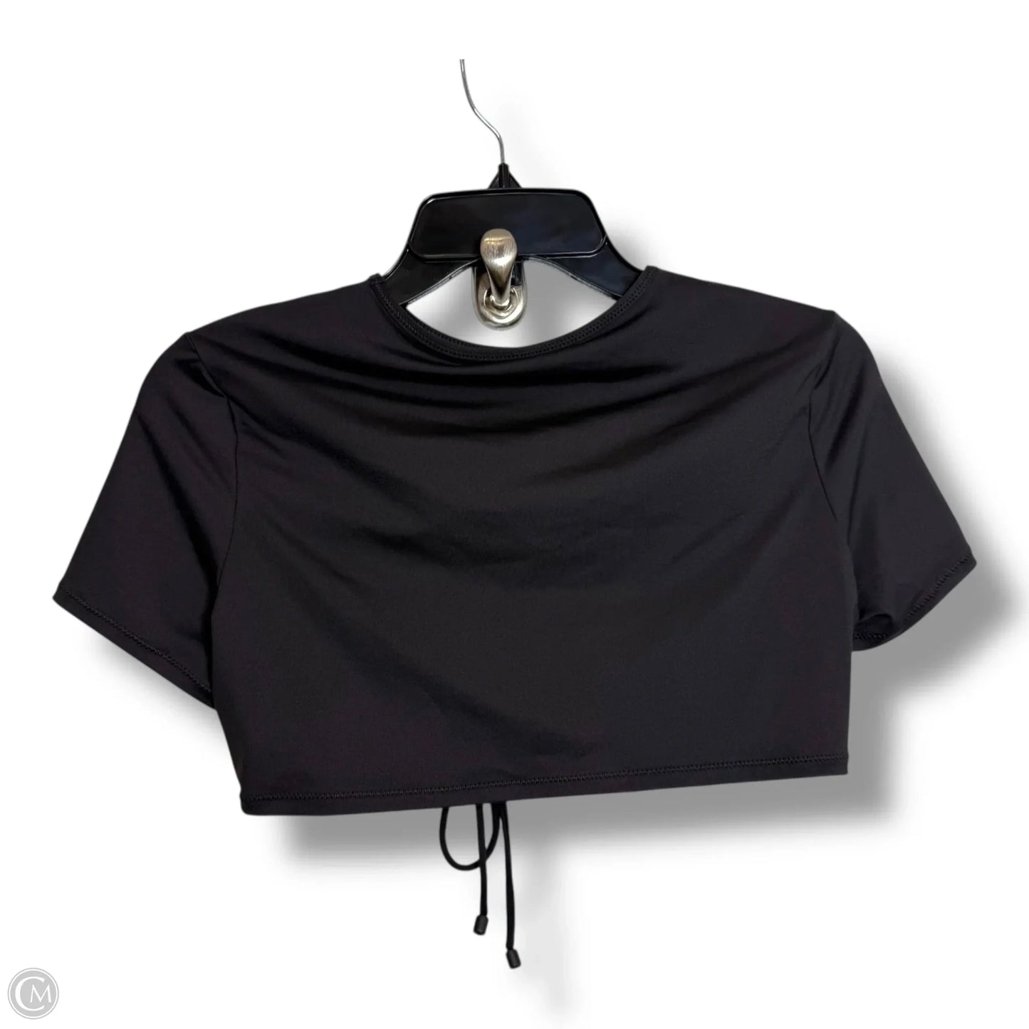 Swim Top Short Sleeve By Skims In Black, Size: L