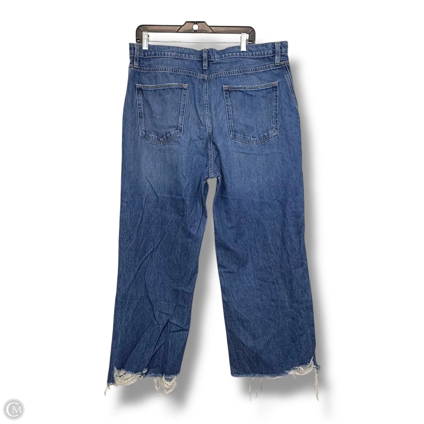 Jeans Wide Leg By Frame In Blue Denim, Size: 16