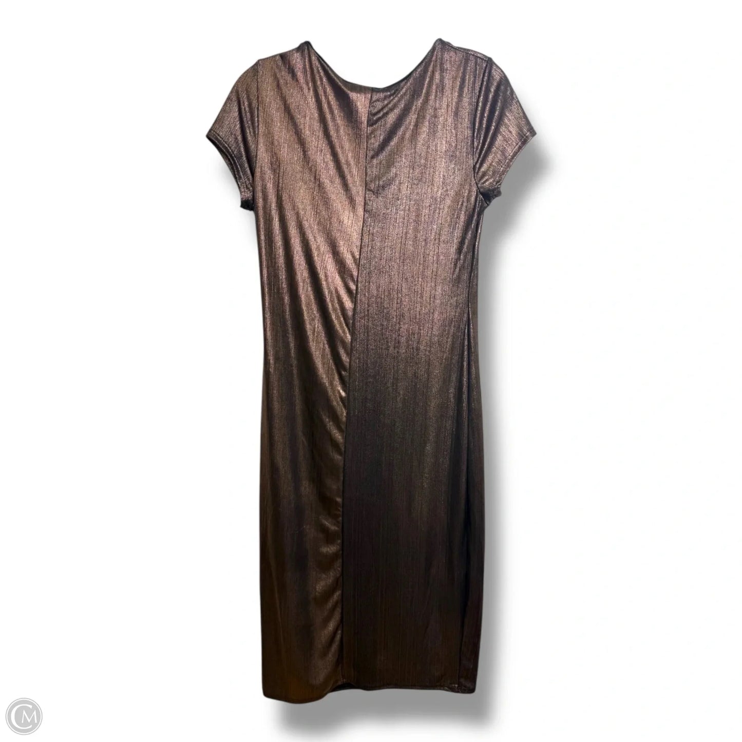 Dress Casual Midi By Clothes Mentor In Bronze, Size: M
