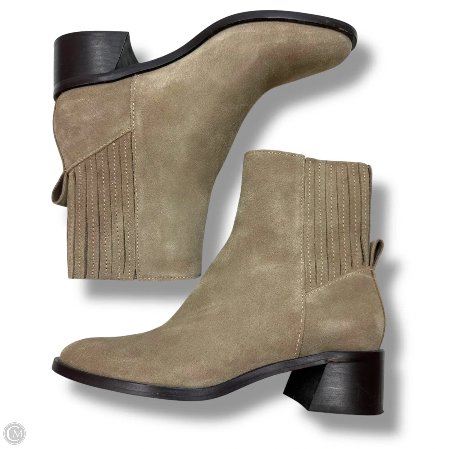 Boots Ankle Heels By Dv In Beige, Size: 7.5
