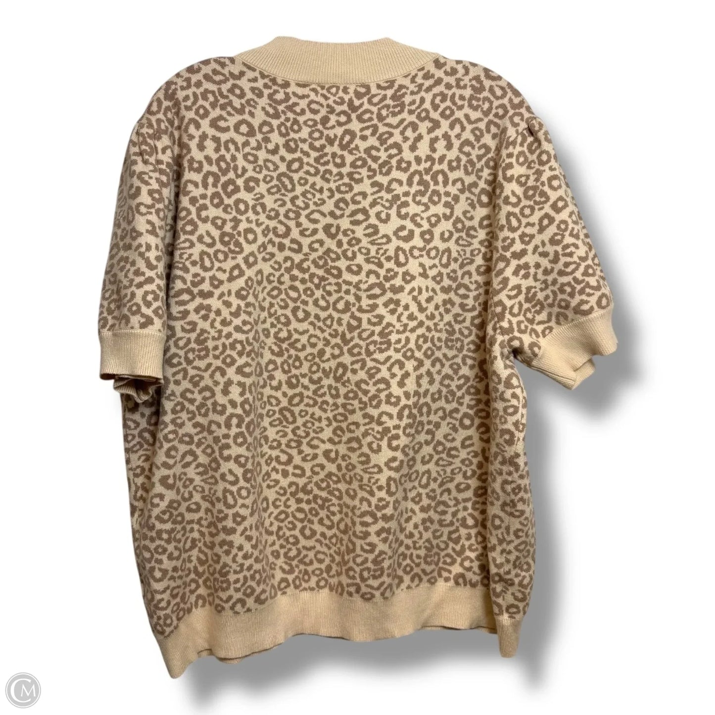 Sweater Short Sleeve By Gilli In Animal Print, Size: 1x