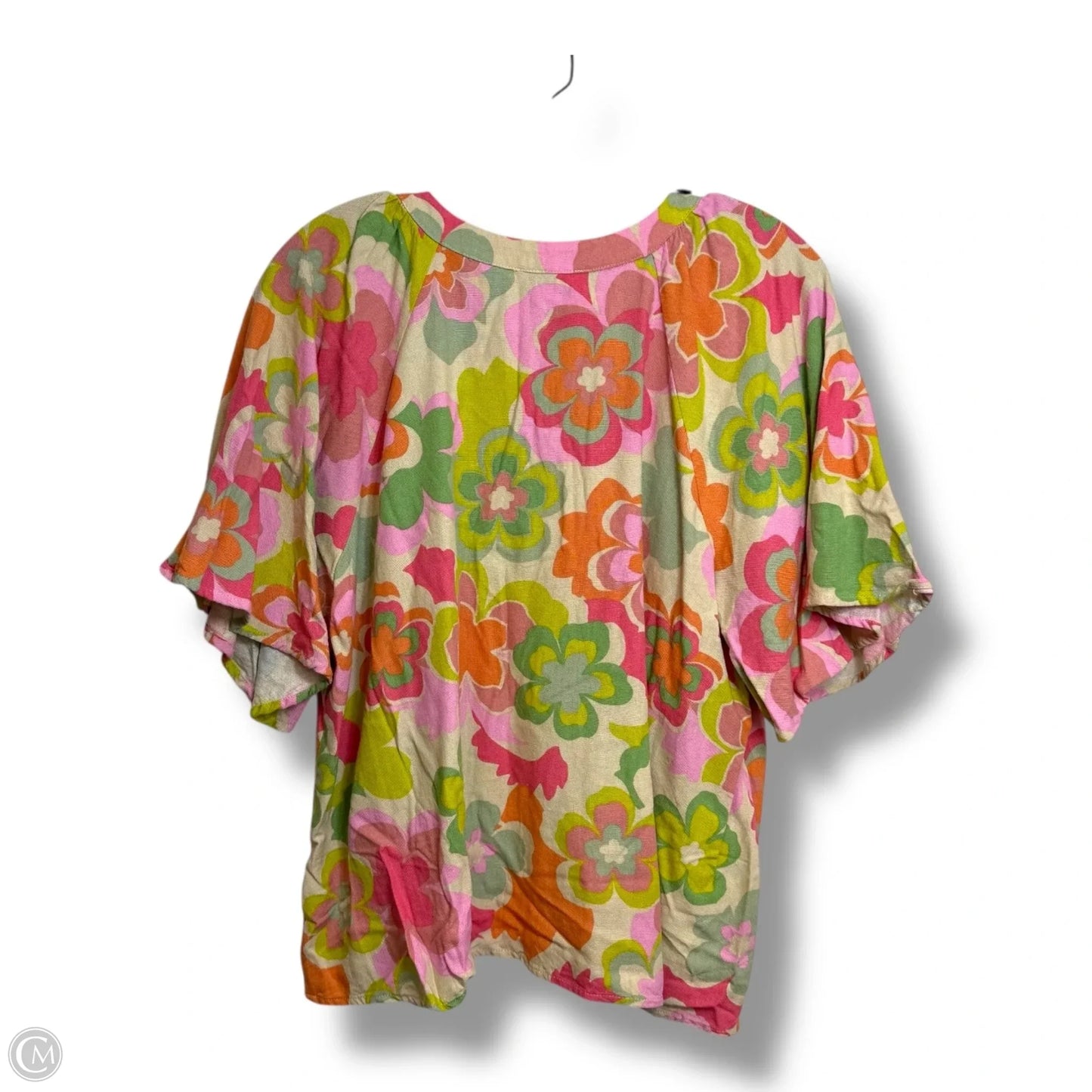 Top Short Sleeve By Oddi In Multi-colored, Size: L