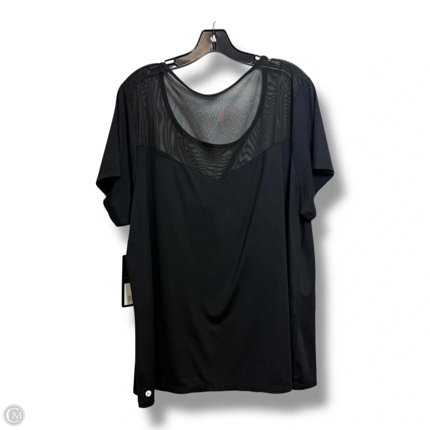 Athletic Top Short Sleeve By 90 Degrees By Reflex In Black, Size: 2x