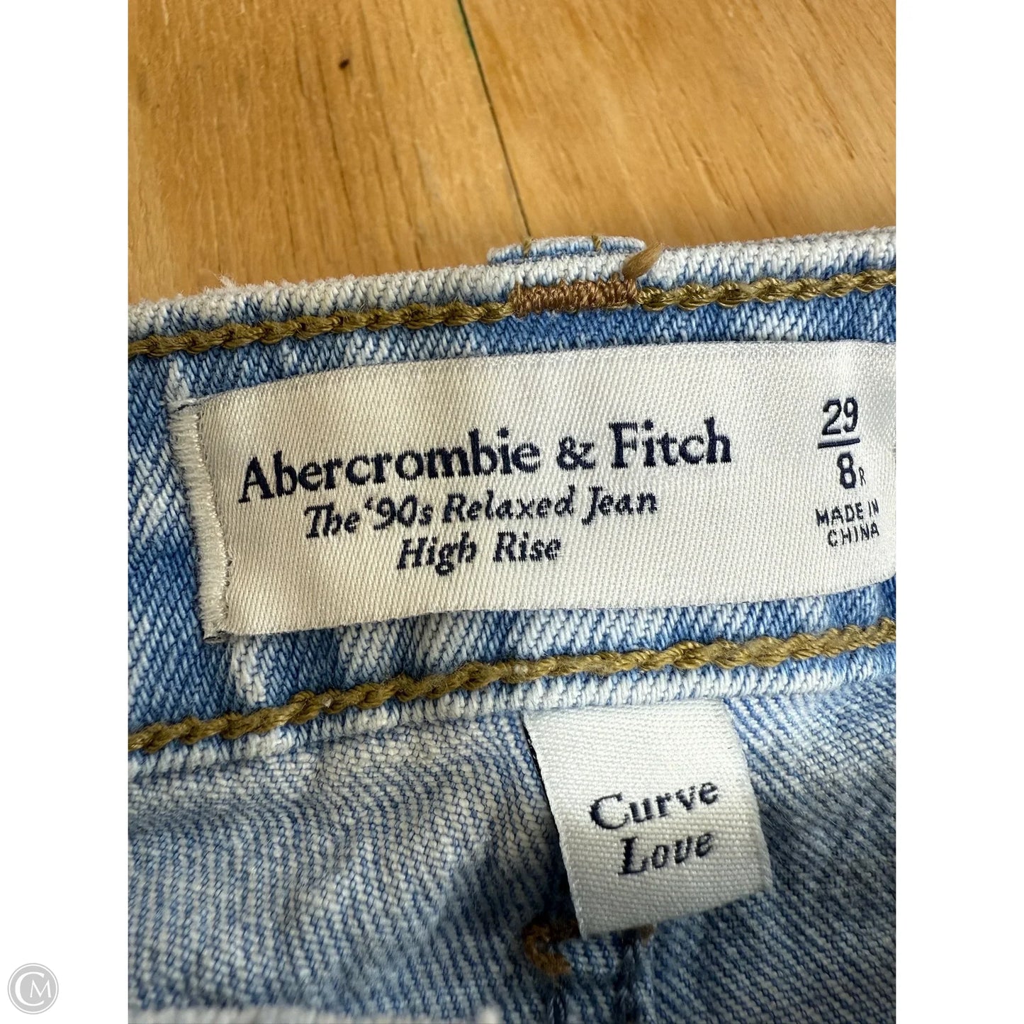 Jeans Straight By Abercrombie And Fitch In Blue Denim, Size: 8