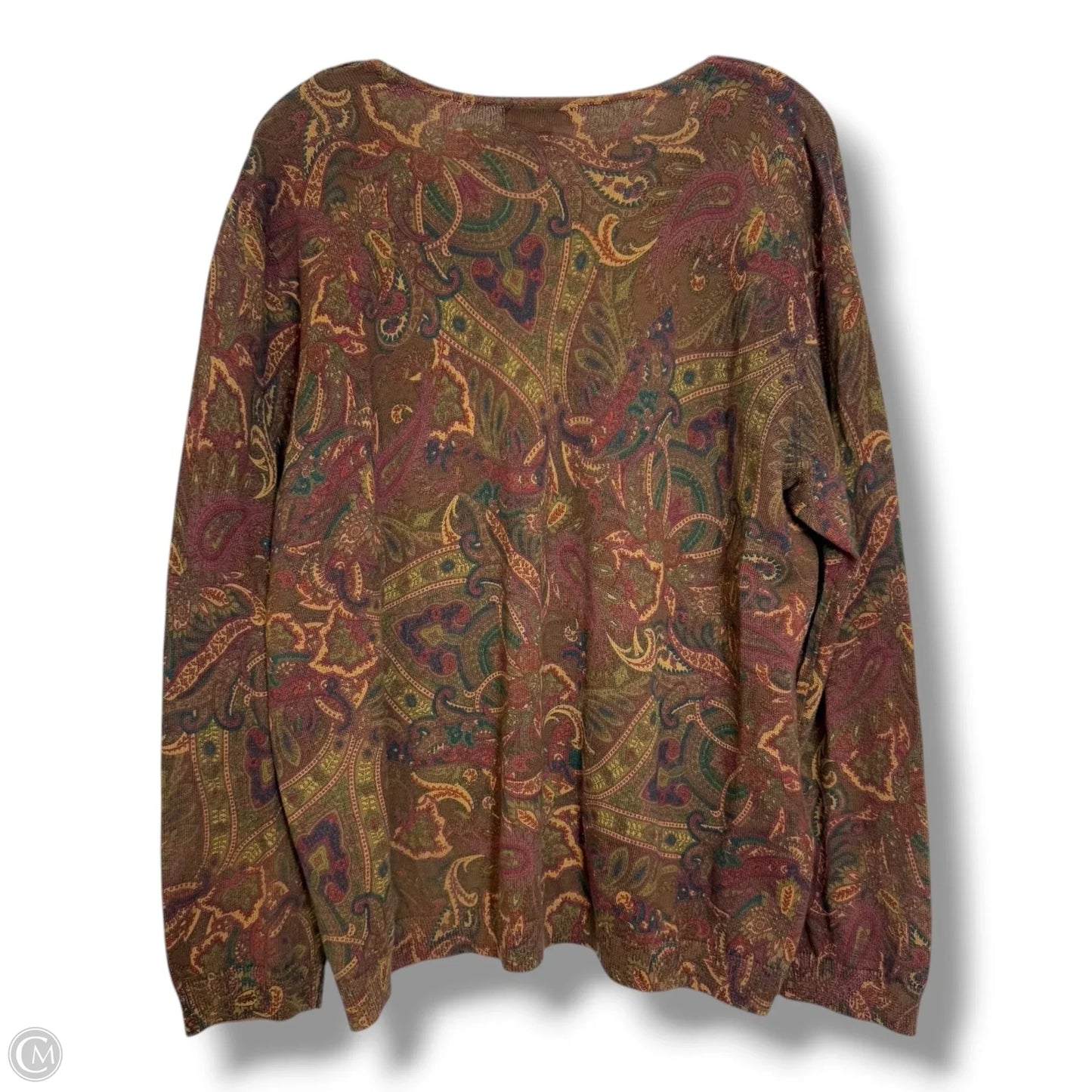 Sweater By Chaps In Brown, Size: 3x