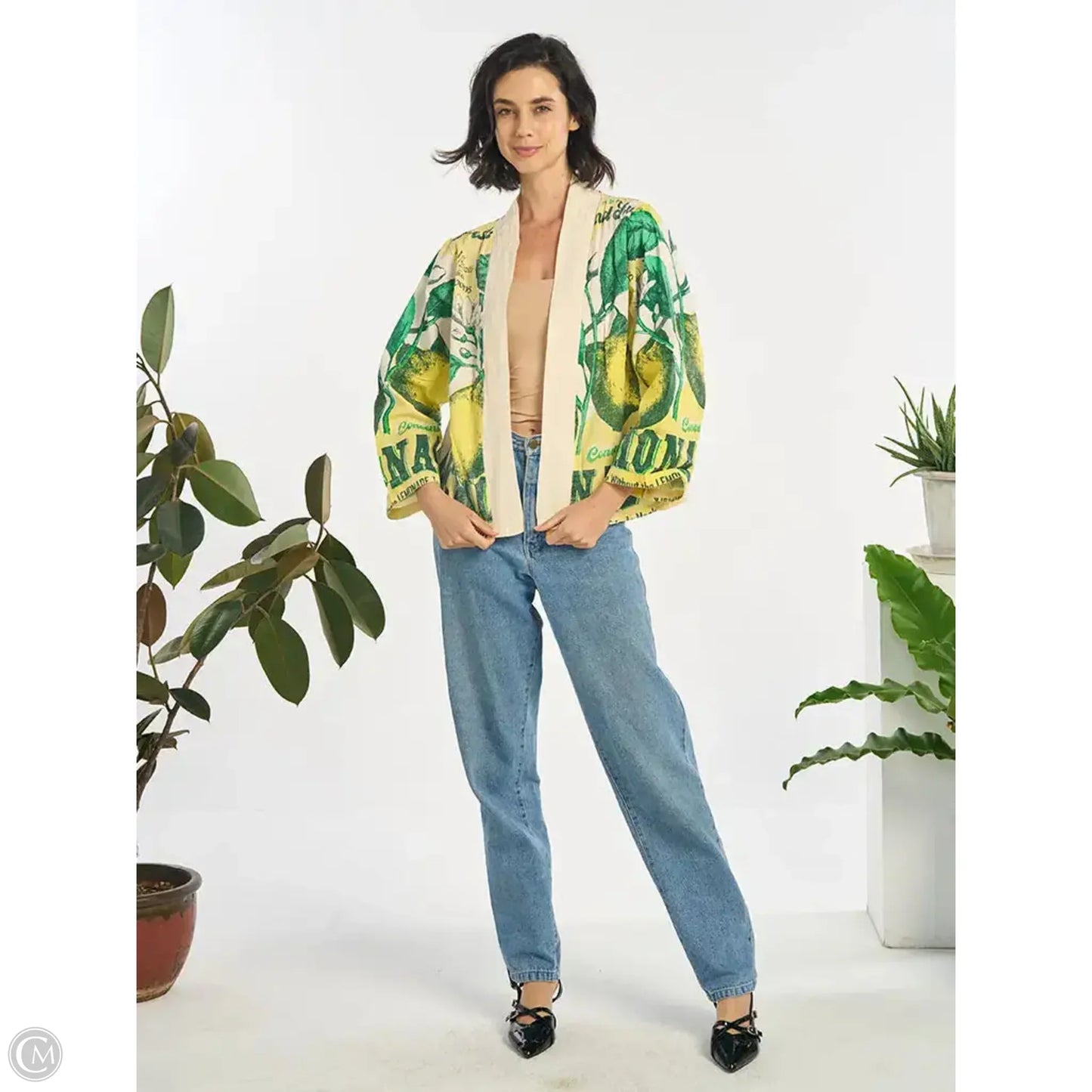 Cardigan By Vintage In Yellow, Size: Osfm