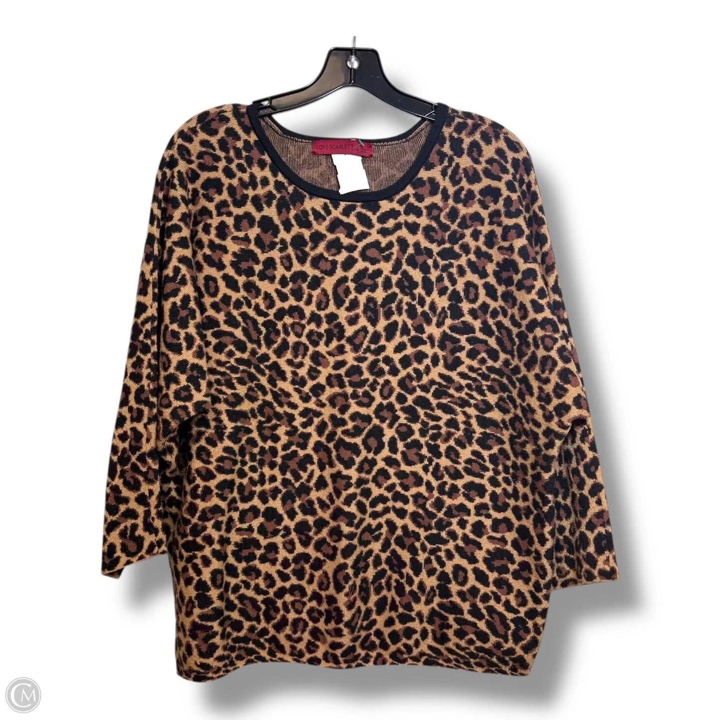 Sweater By Love Scarlett In Animal Print, Size: 1x