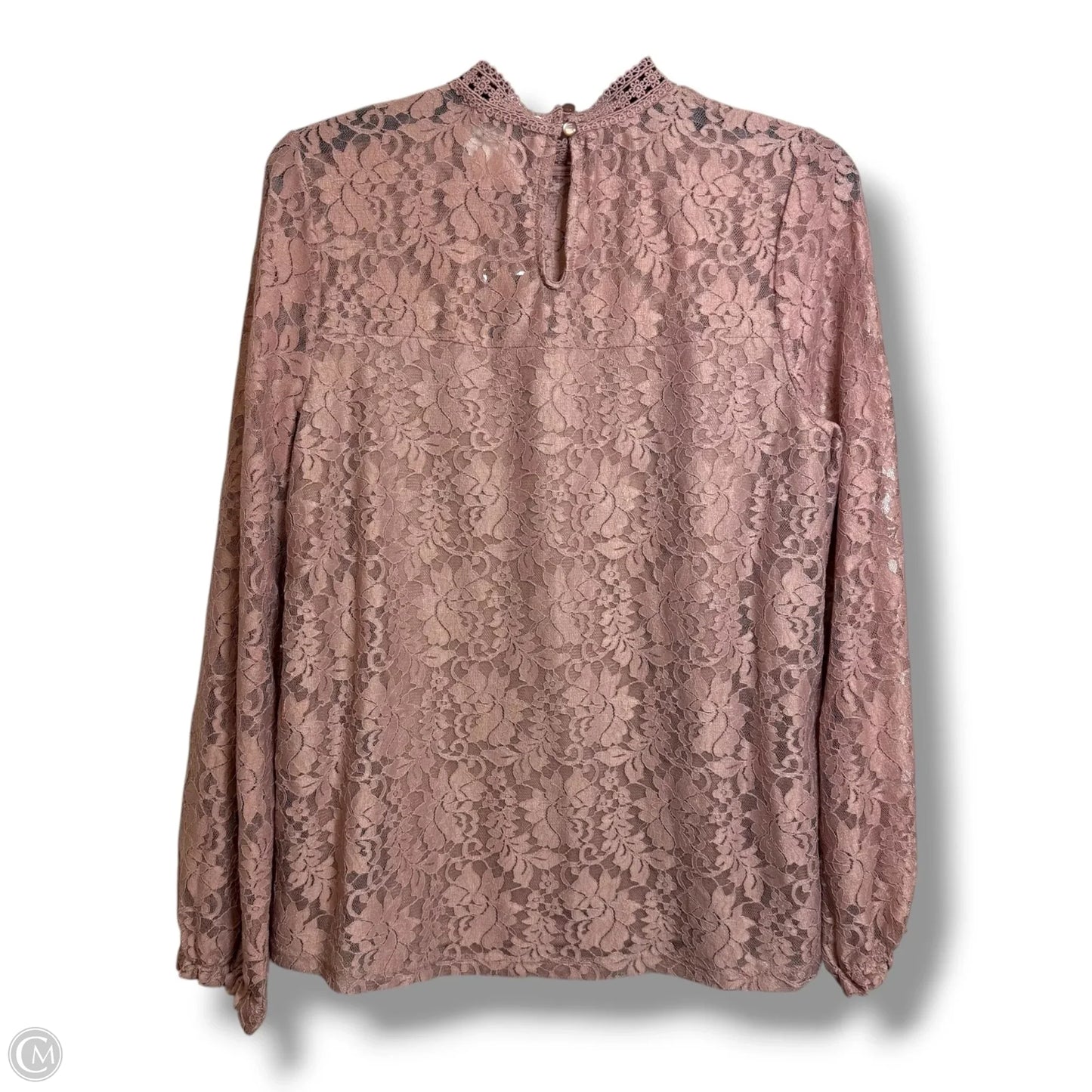 Top Long Sleeve By Cable And Gauge In Mauve, Size: L
