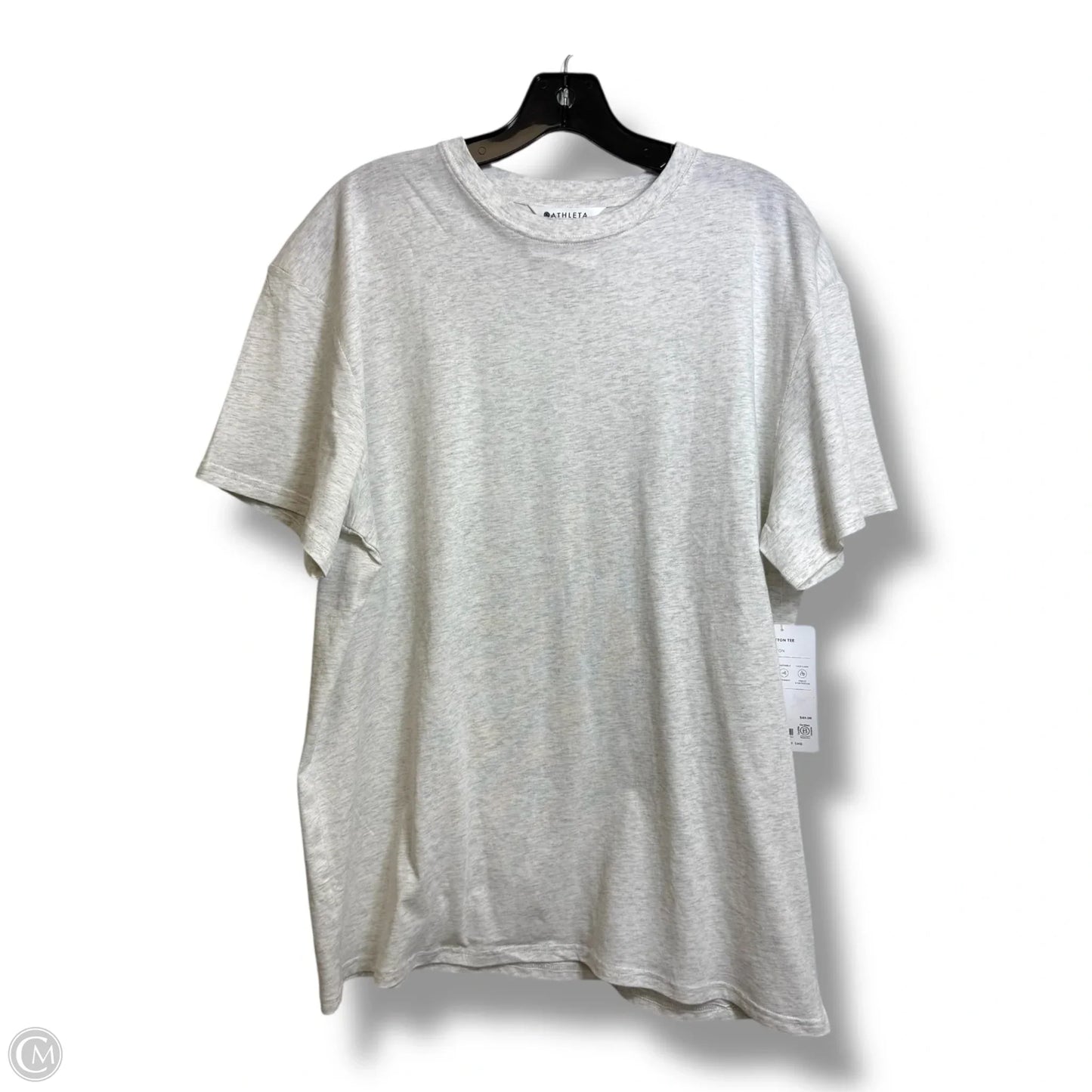 Athletic Top Short Sleeve By Athleta In Grey, Size: M