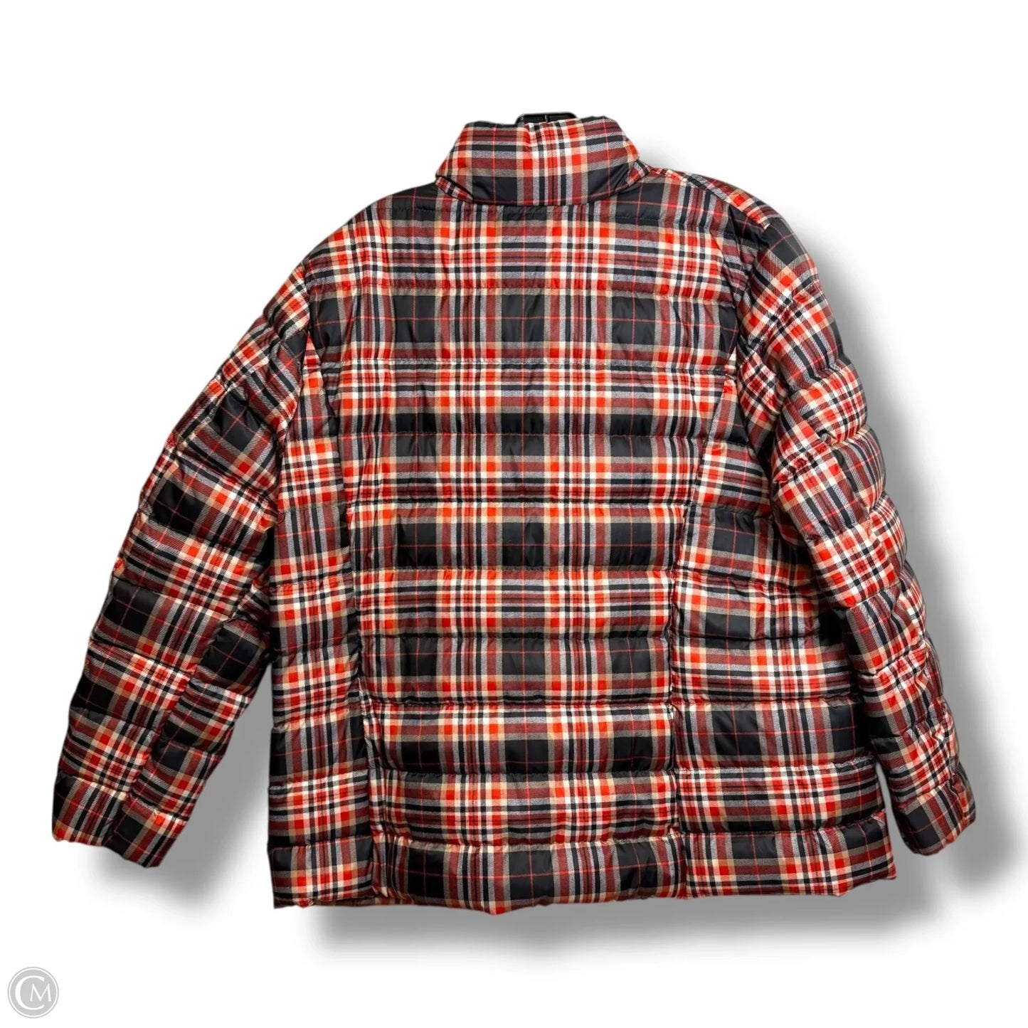 Jacket Puffer & Quilted By Eddie Bauer In Plaid Pattern, Size: 1x