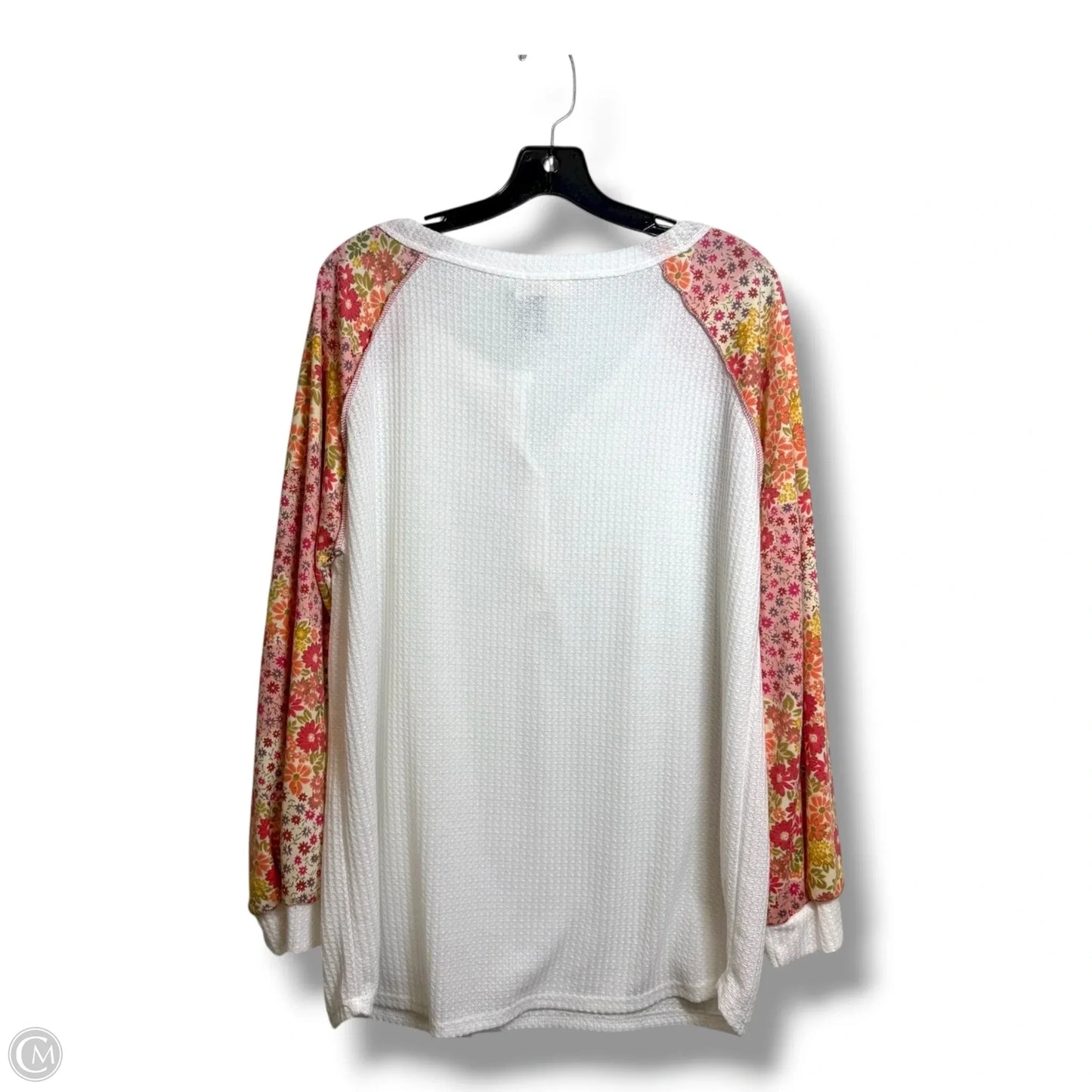 Top Long Sleeve By Bibi In Floral Print, Size: L