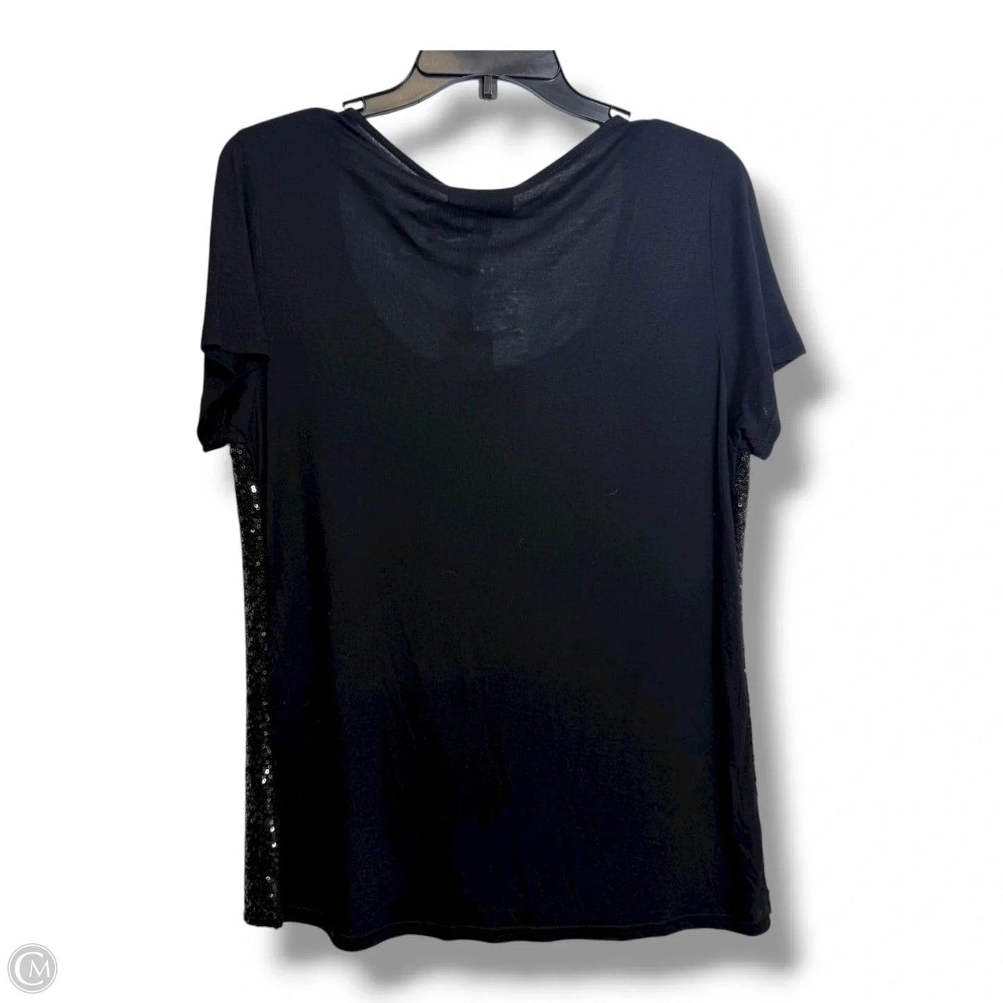 Top Short Sleeve By Jeans By Buffalo In Black, Size: L