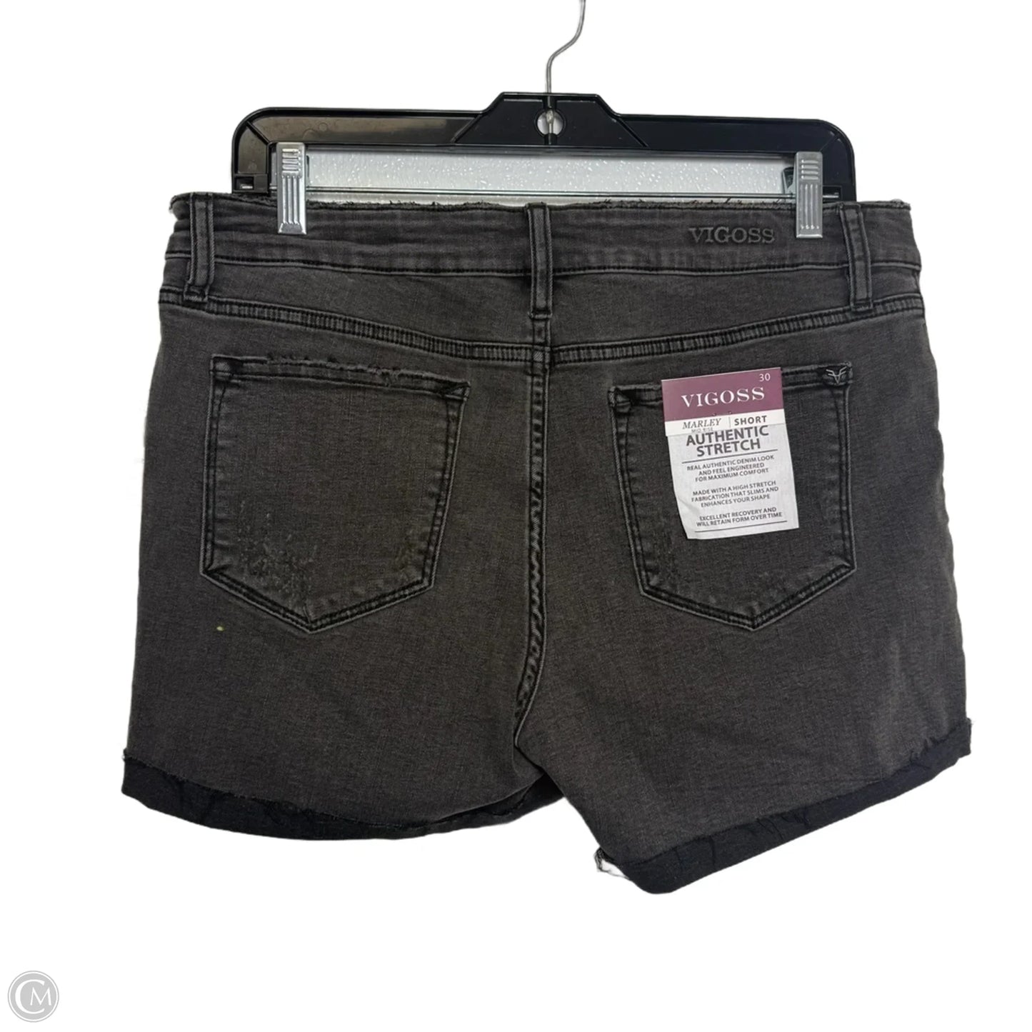 Shorts By Vigoss In Black Denim, Size: 10