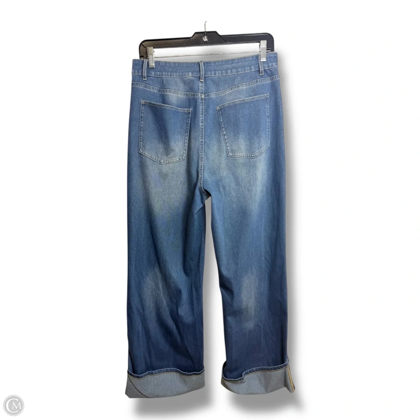 Jeans Wide Leg By Halara In Blue Denim, Size: M