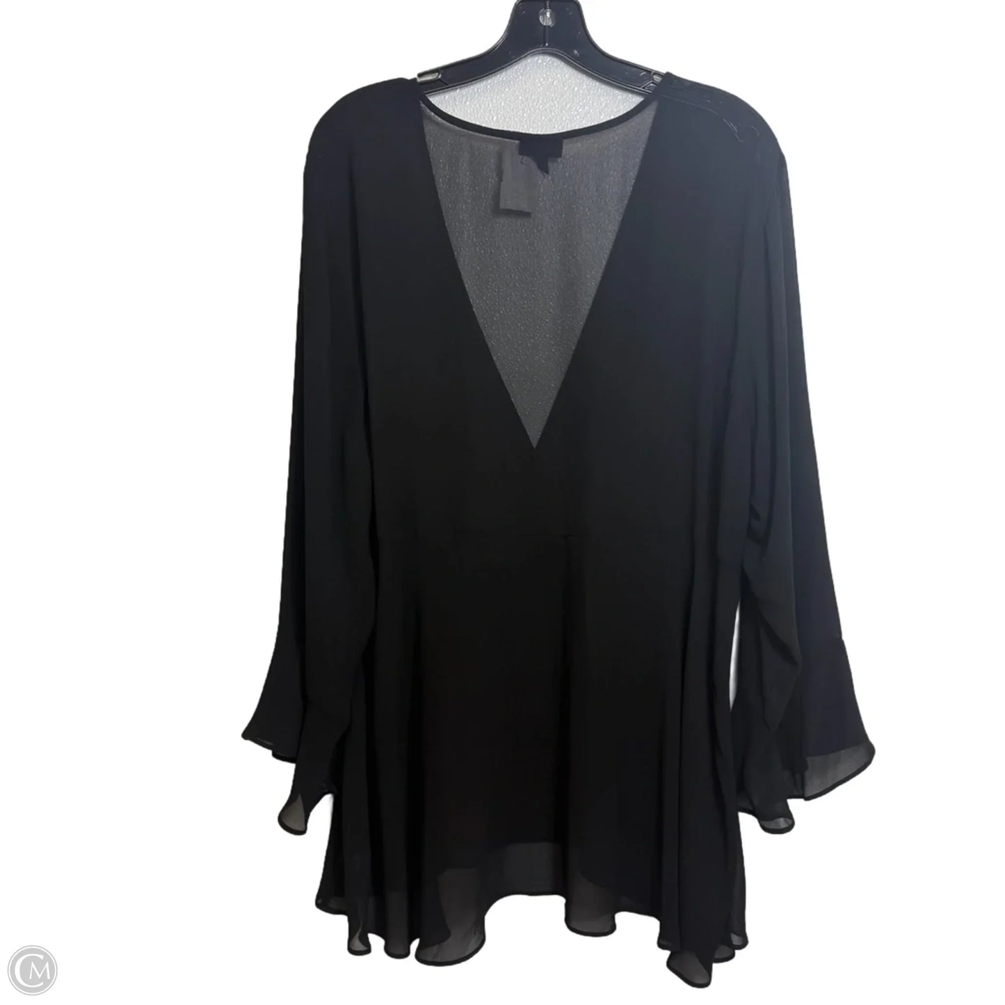 Top 3/4 Sleeve By Torrid In Black, Size: 2x