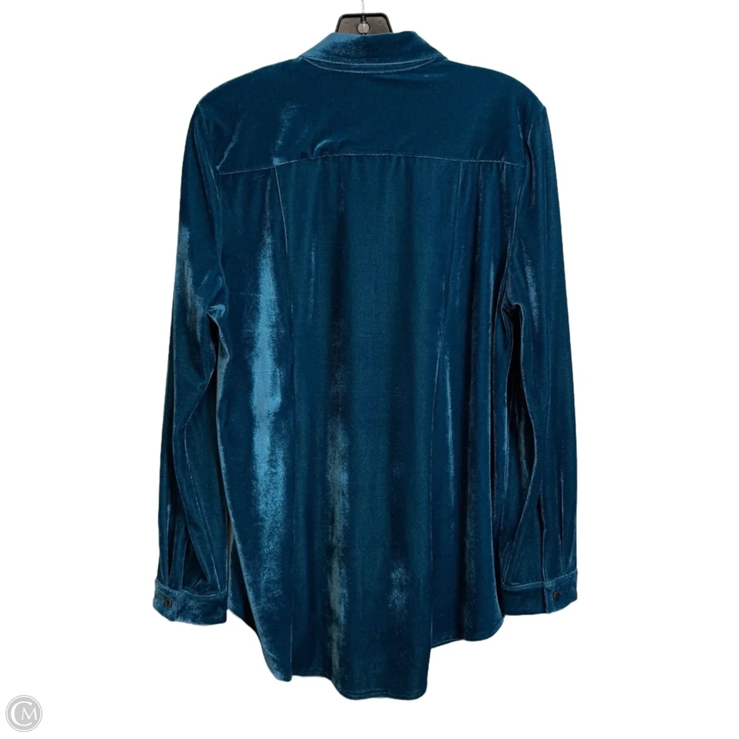 Top Long Sleeve By Coldwater Creek In Teal, Size: L