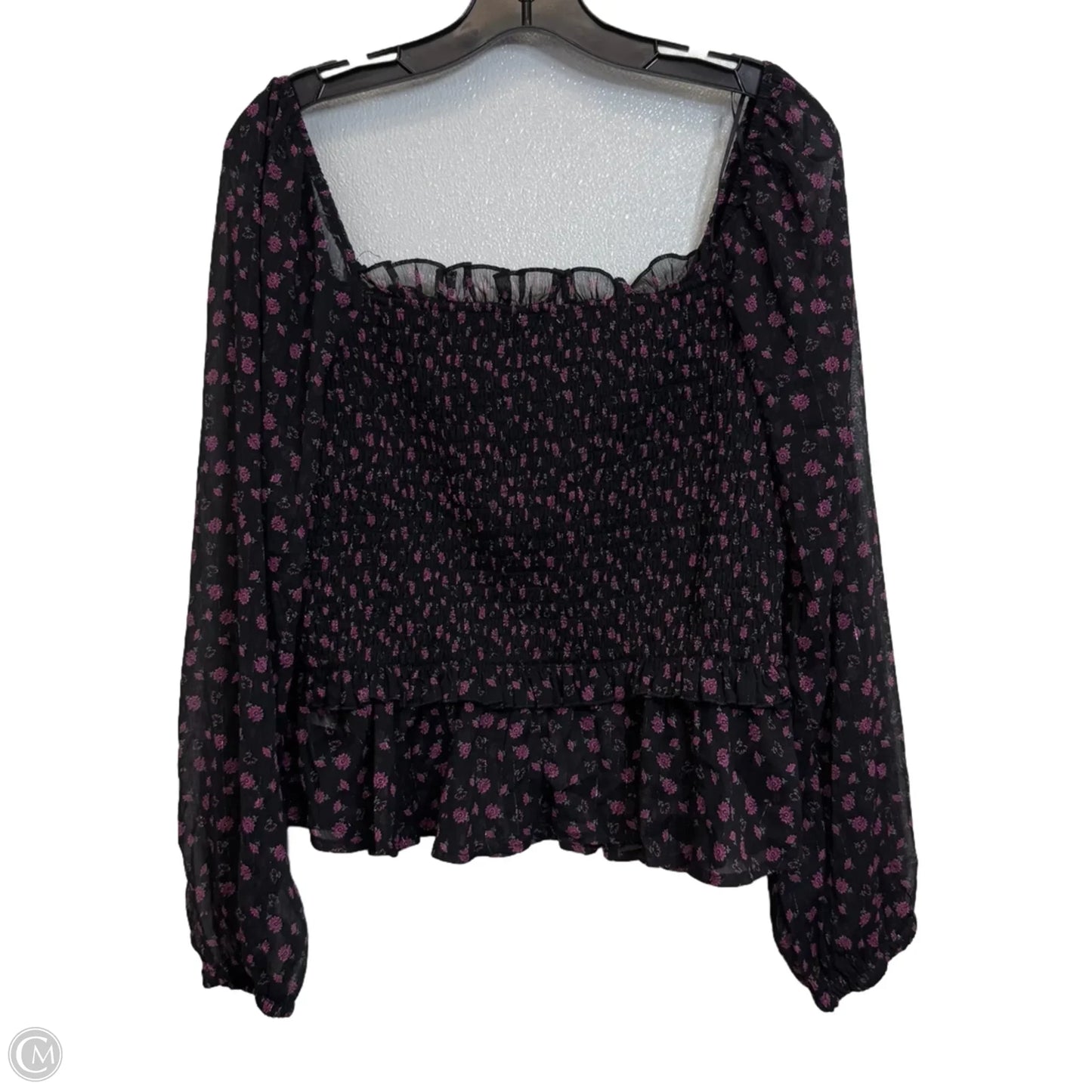 Top Long Sleeve By Miami In Black, Size: Xl