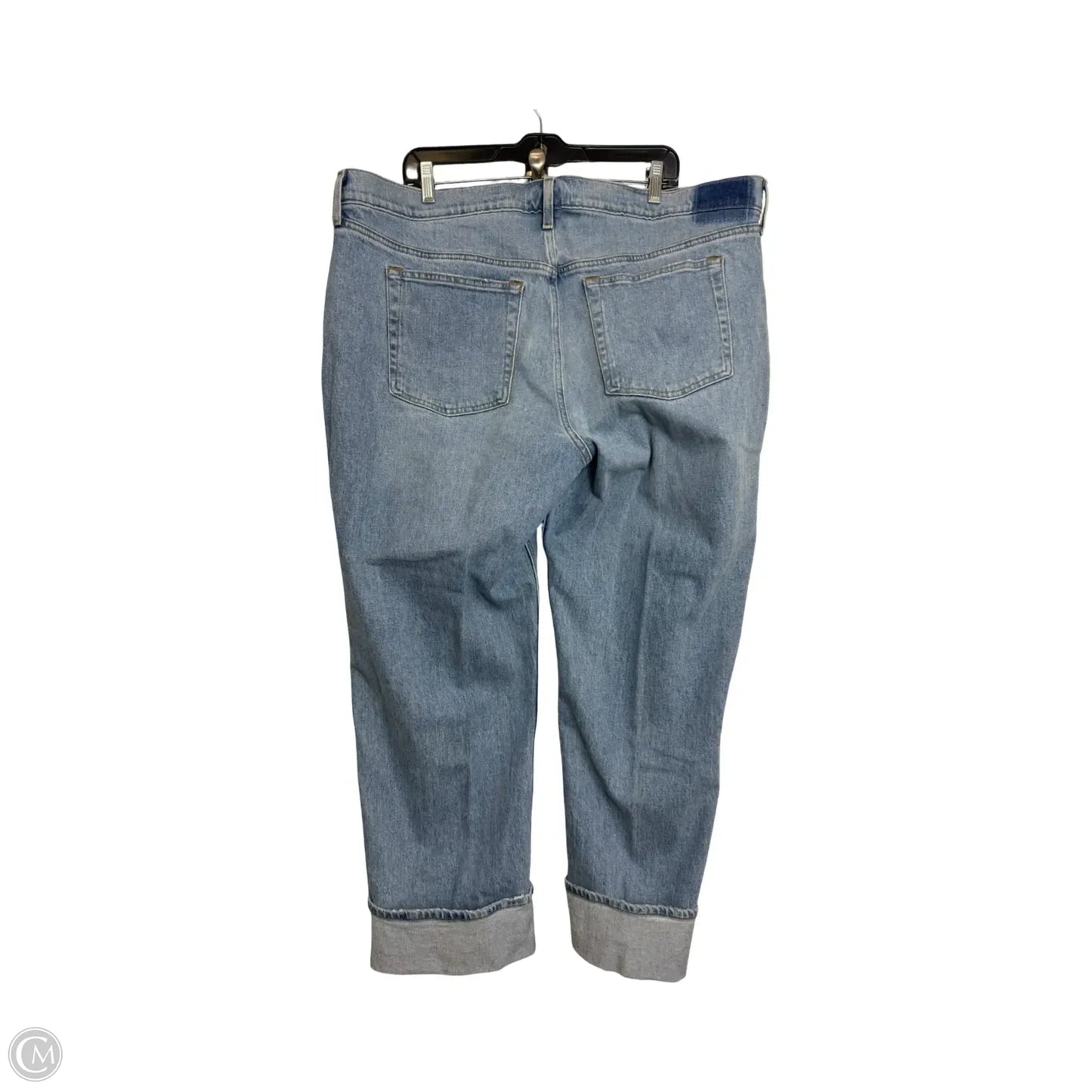 Jeans baggy low rise By Abercrombie And Fitch In Blue Denim, Size: 18