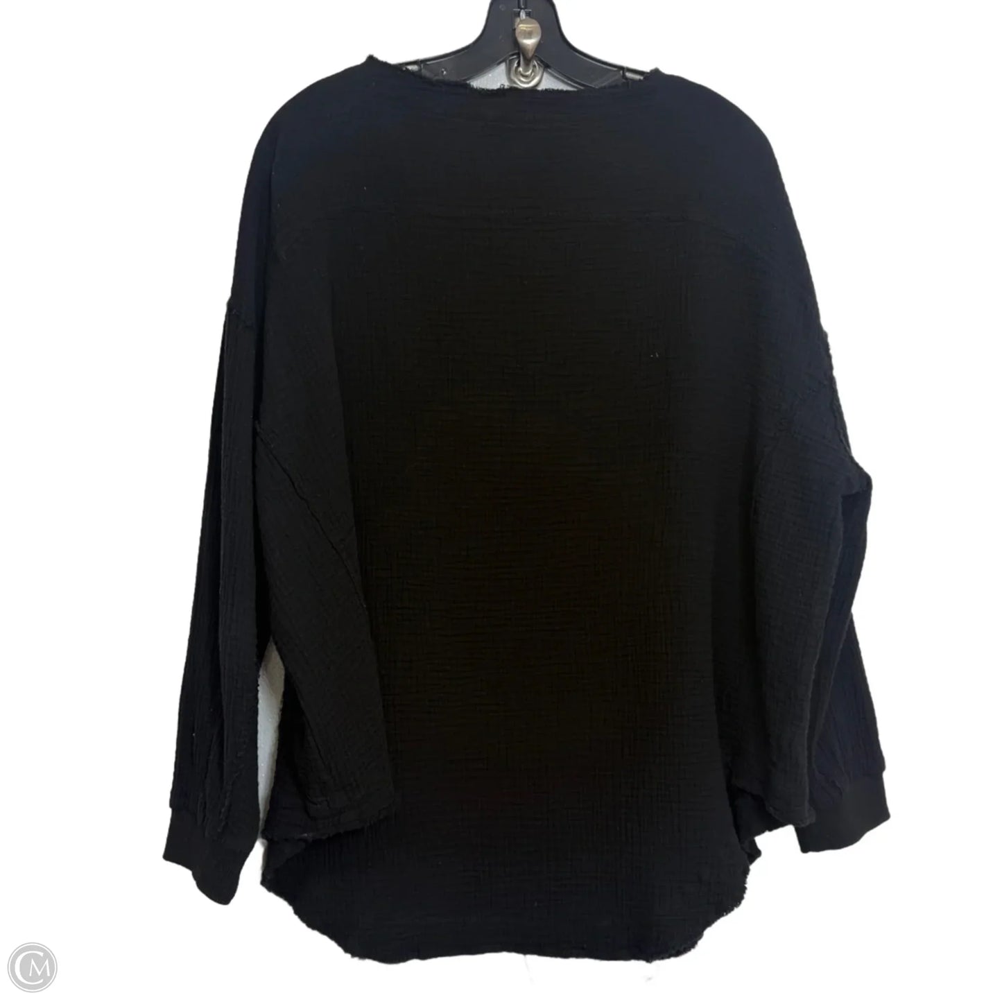 Top Long Sleeve Basic By Avec Les Filles In Black, Size: L