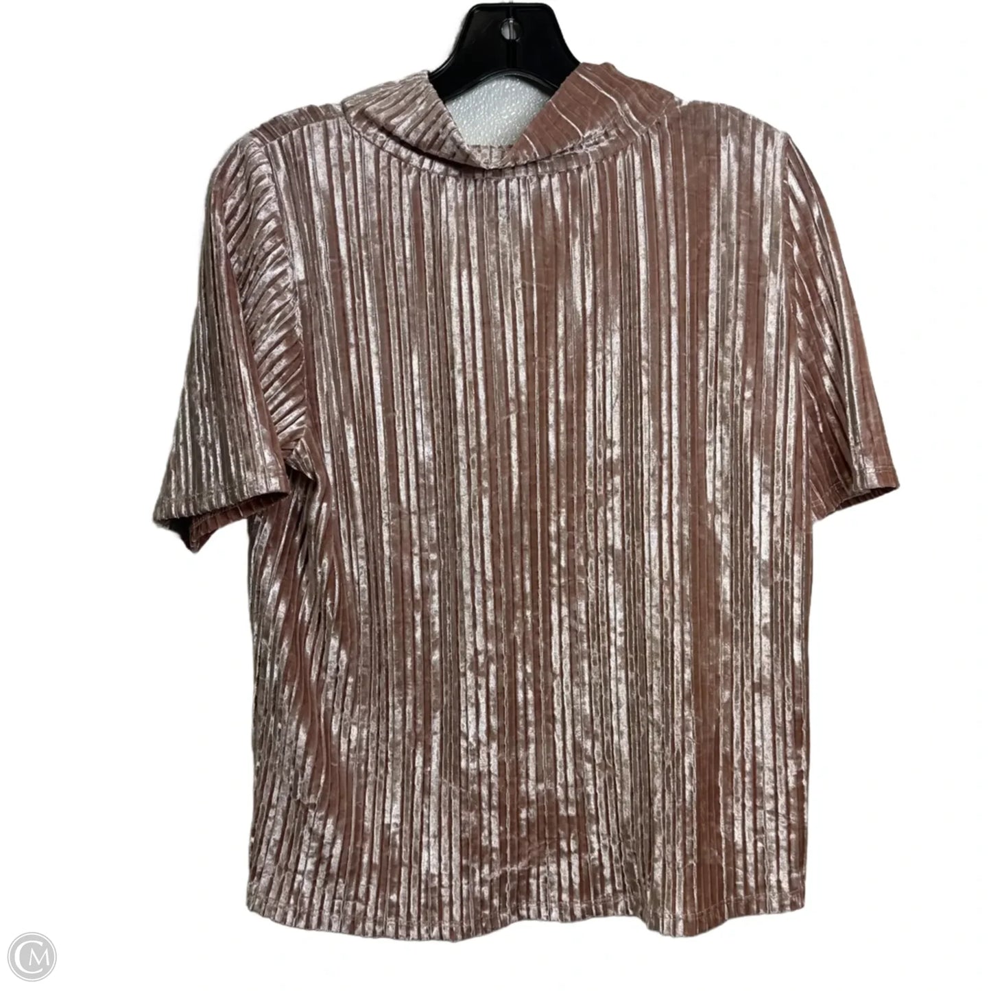 Top Short Sleeve By Loft In Taupe, Size: S